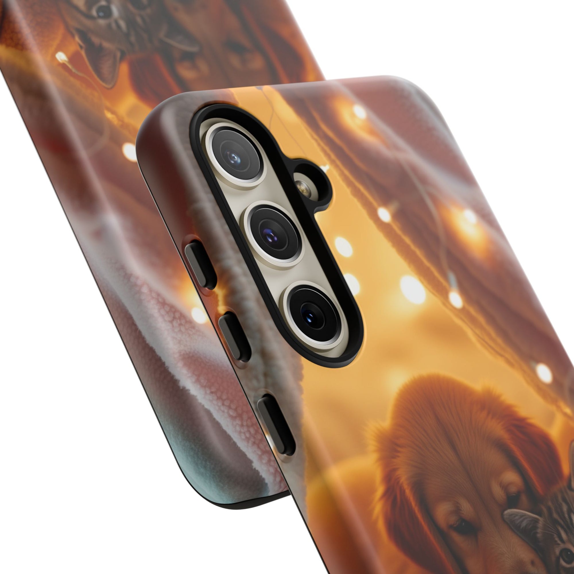 Pet Vibes Phone Case - Cute Dog & Cat Design, Animal Lover Gift, Customizable Pet Phone Cover, Collage Print Case for Kids