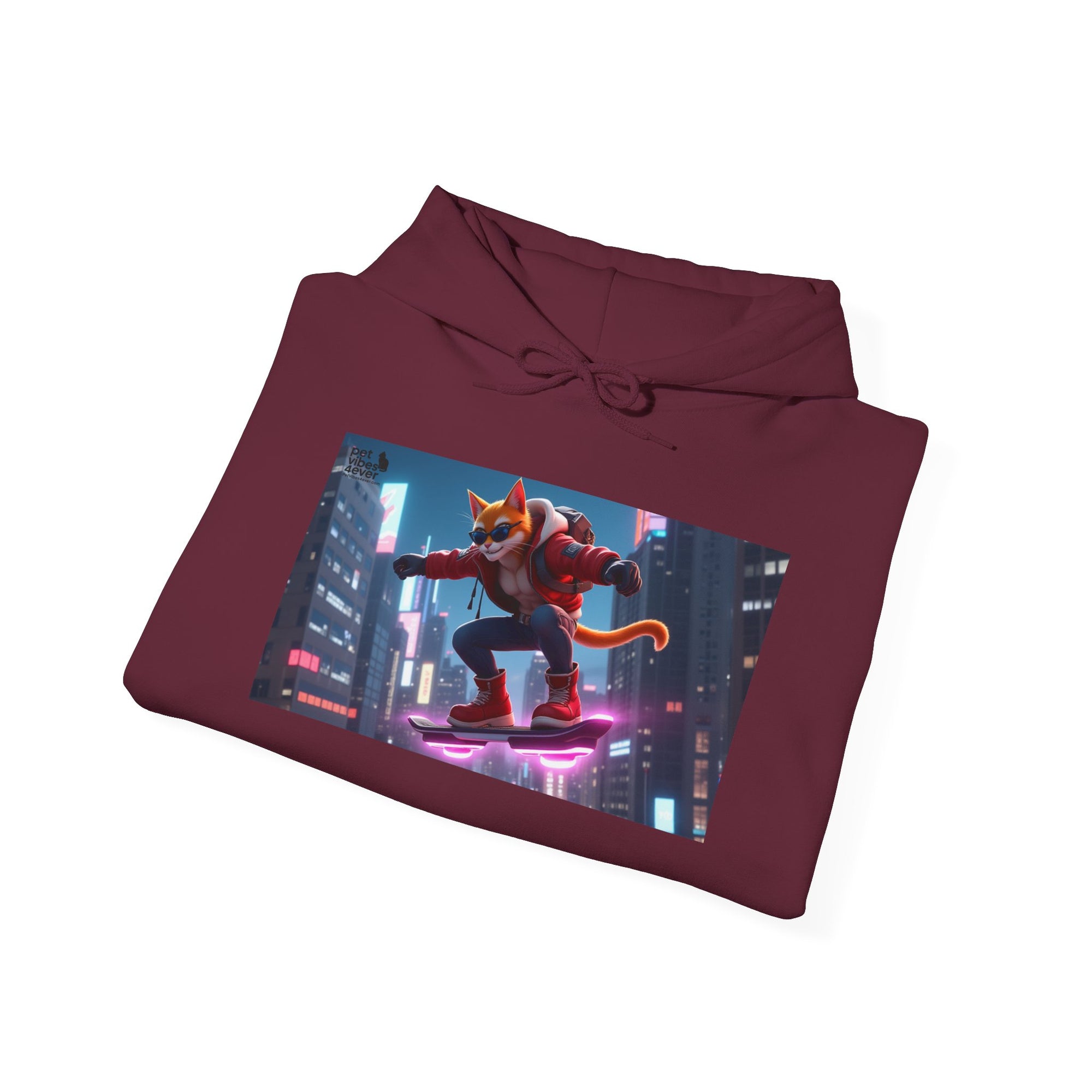 Urban Jungle Unisex Hoodie - Retro Neon Design, Streetwear Sweatshirt, Perfect for Teens, Gift for Video Game Lovers, Cozy Layering