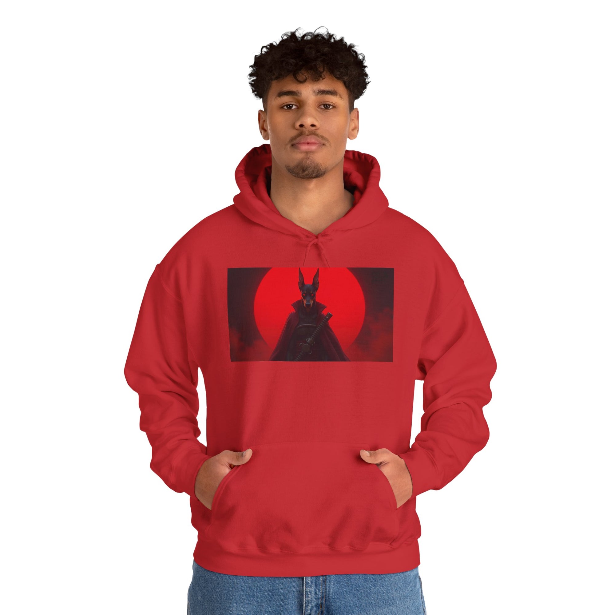 Red Sun Graphic Hoodie for Fans, Perfect for Cozy Days, Gifting, Festivals, and Casual Outings.