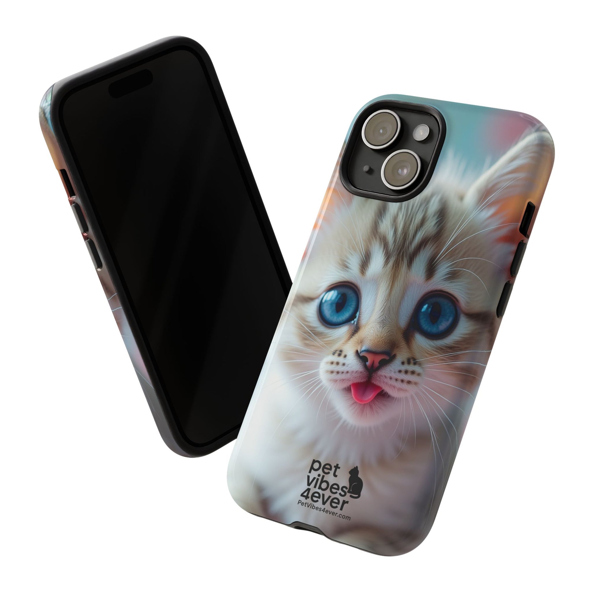 Cute Cat Phone Case, Pet Lover Gift, Unique Phone Cover, Animal Design Accessory, Fun Pet Vibes, Kitty Protection Shell