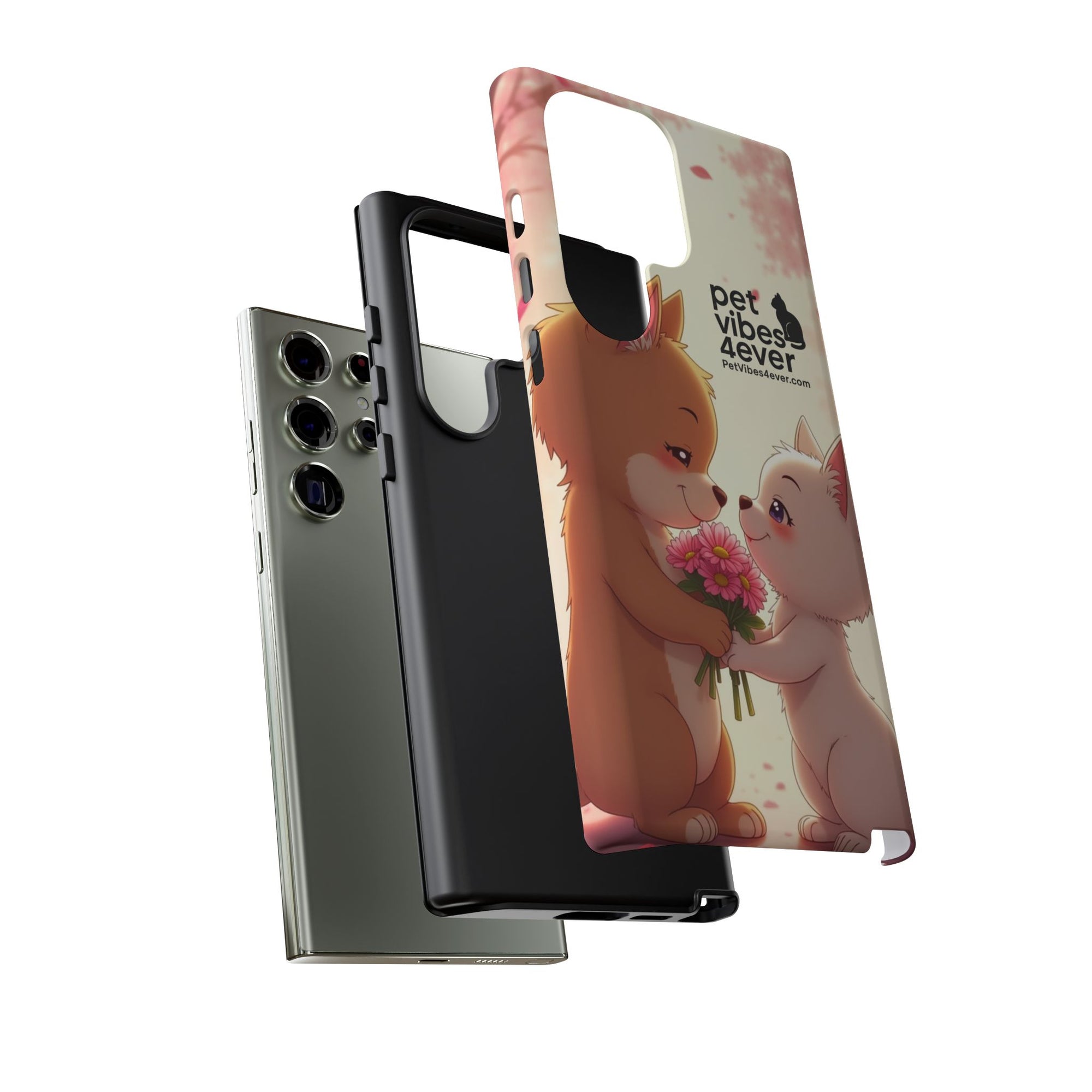 Cute Pet Themed Phone Case, Animal Lovers Gift, Valentine's Day, Cute Phone Cover, Pet Vibes Forever