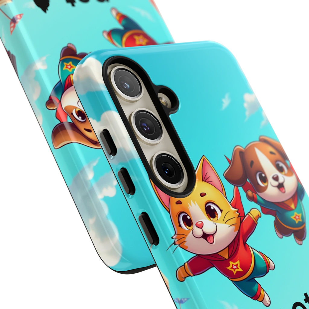 Pet Vibes Forever Tough Phone Cases, Cute Dog and Cat Design, Pet Lover Gift, Fun Phone Accessory, Animal Theme Decor