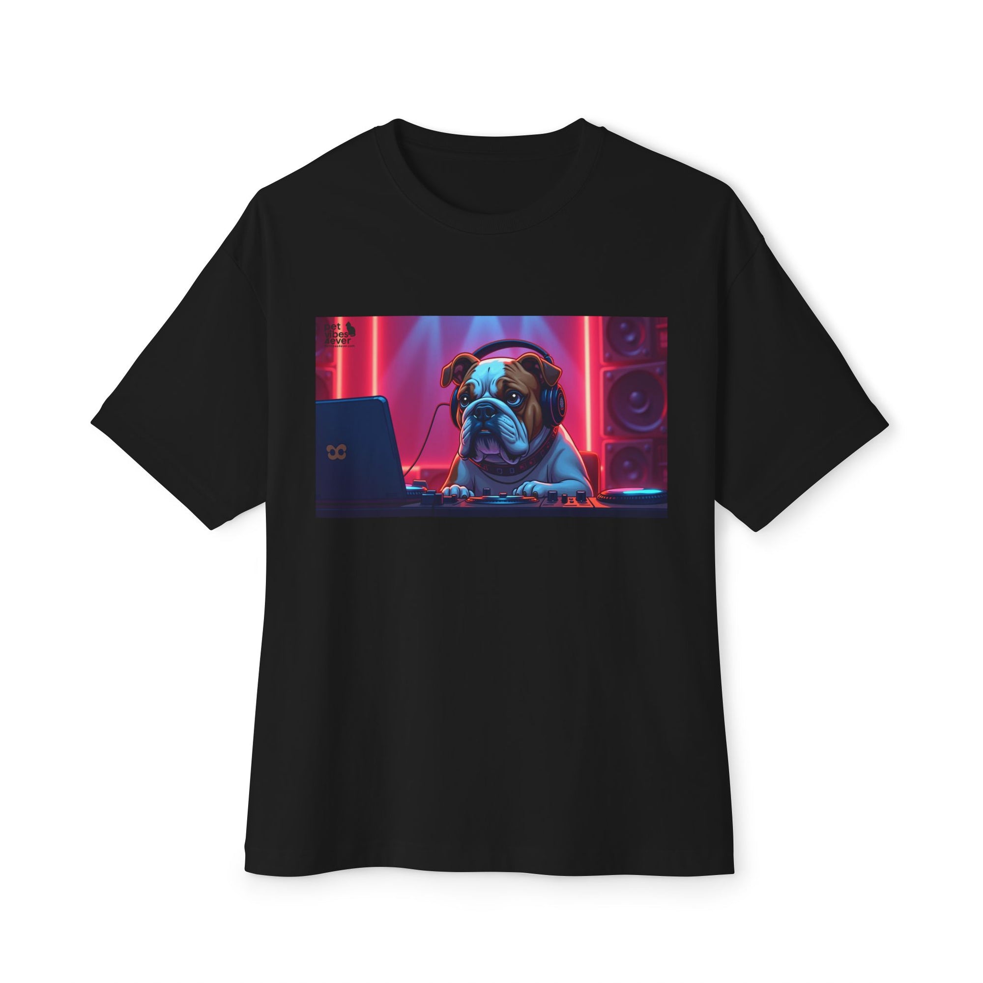 DJ Dog Graphic Tee, Trendy Unisex Oversized T-Shirt, Music Lover Gift, Casual Streetwear, Pet Lover Apparel