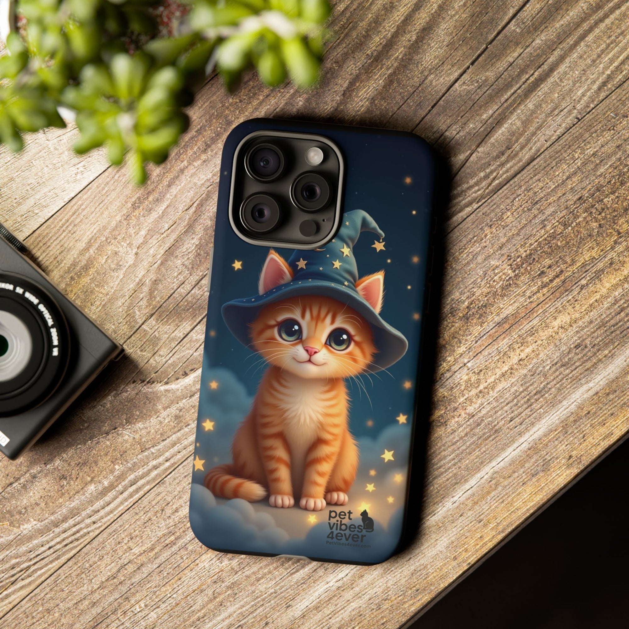Cat-Themed Phone Case, Cute Cat Case, Pet Lover Gift, Kawaii Phone Accessory, Celestial Cat Design, Stylish Gadget Protector