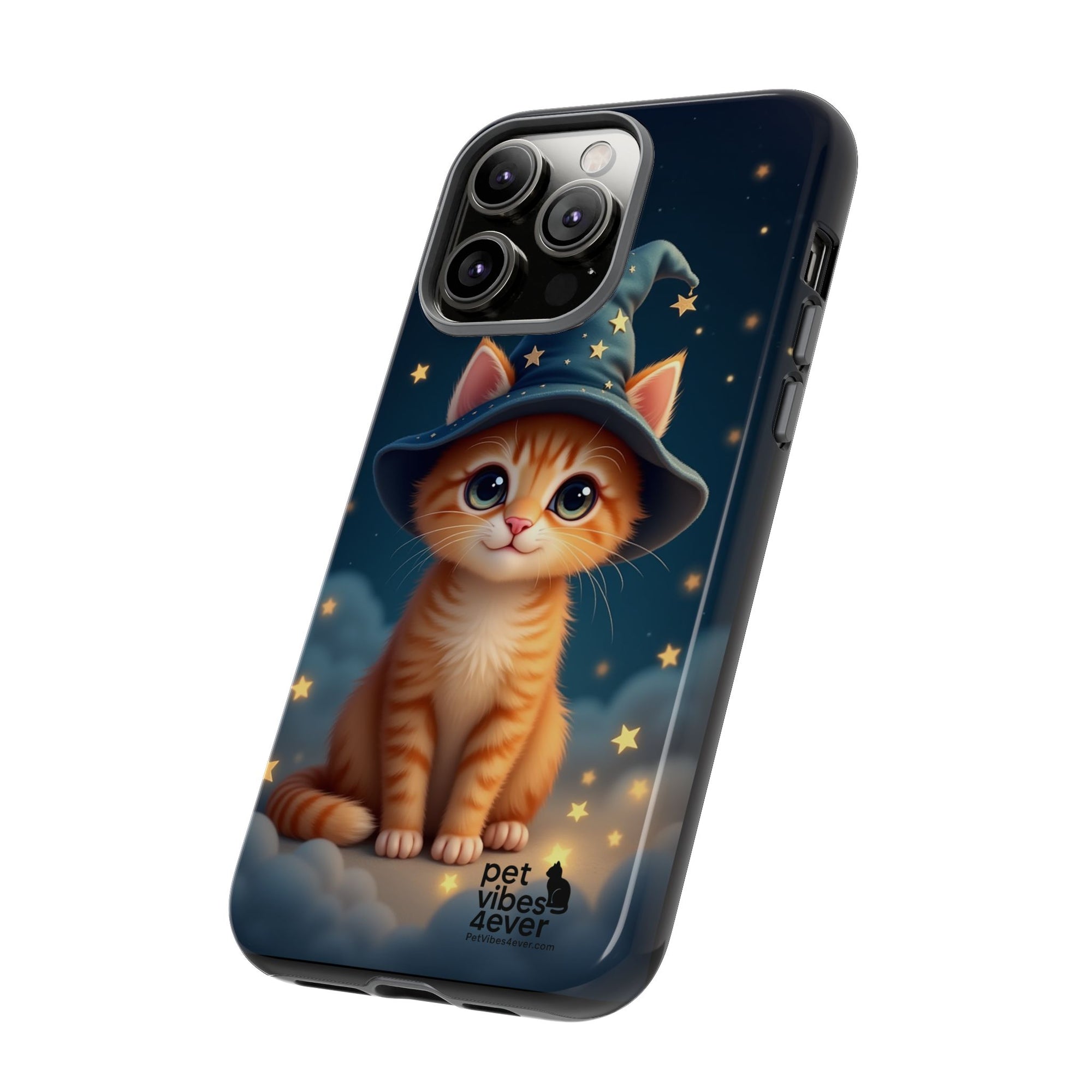 Cat-Themed Phone Case, Cute Cat Case, Pet Lover Gift, Kawaii Phone Accessory, Celestial Cat Design, Stylish Gadget Protector