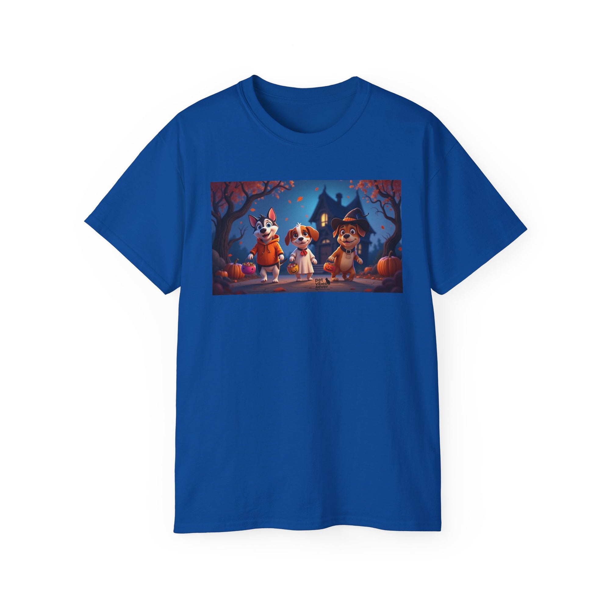 Whimsical Halloween Animal Tee, Unisex Cotton Shirt, Cute Graphic Tee, Fall Festival Apparel, Spooky Season Gift