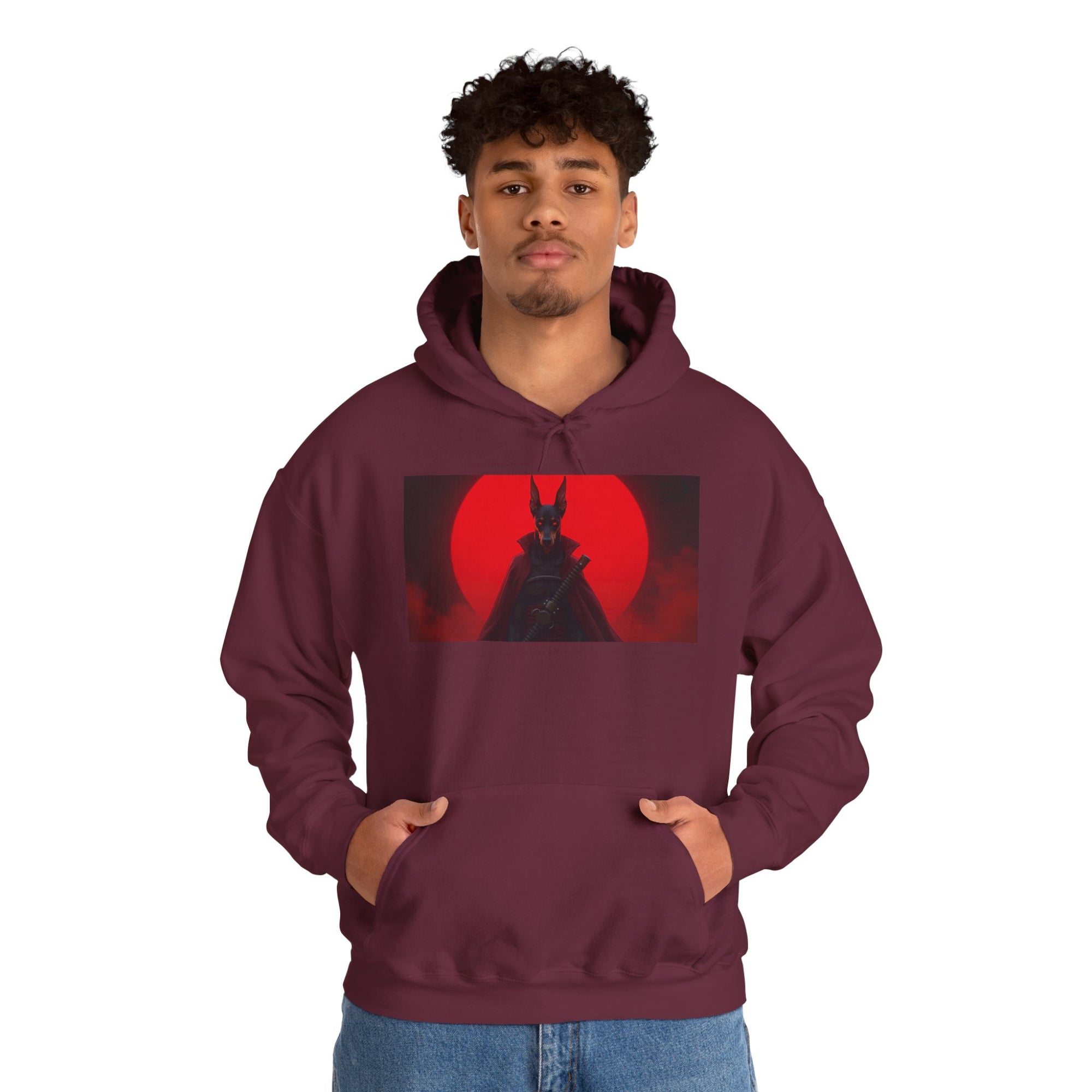 Red Sun Graphic Hoodie for Fans, Perfect for Cozy Days, Gifting, Festivals, and Casual Outings.