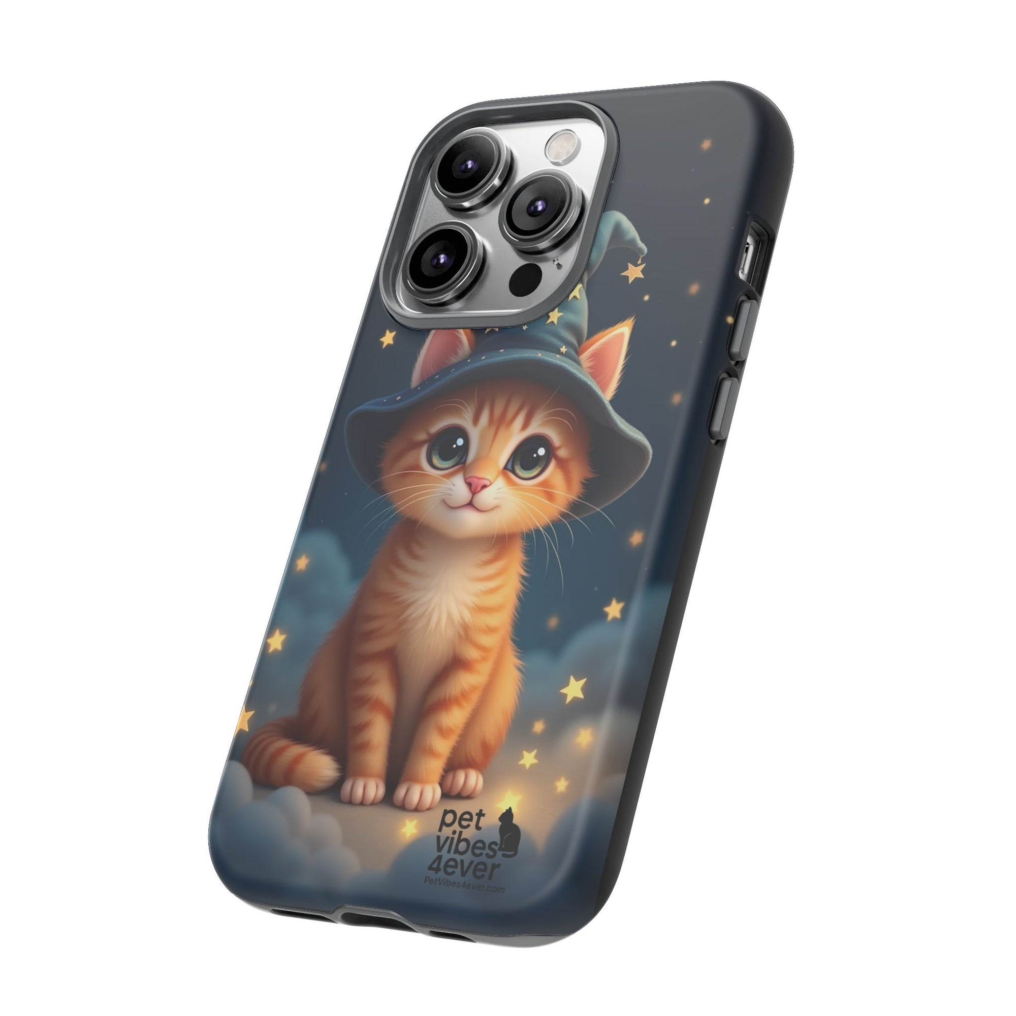 Cat-Themed Phone Case, Cute Cat Case, Pet Lover Gift, Kawaii Phone Accessory, Celestial Cat Design, Stylish Gadget Protector