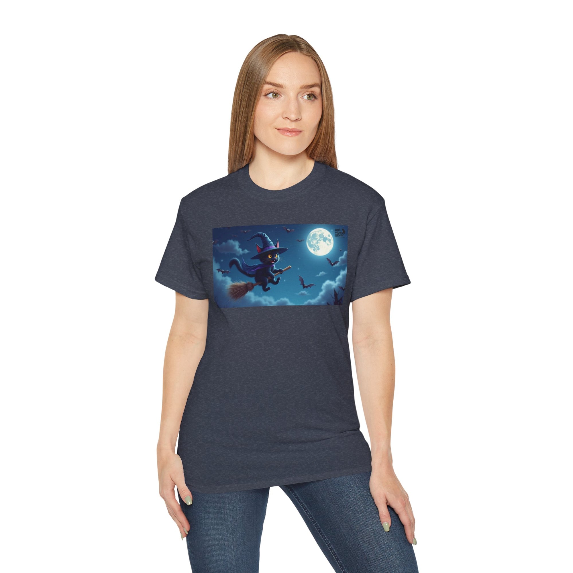 Moonlit Witch Unisex Tee | Spooky Vibes, Halloween Must-Have, Cozy Gift, Comfortable Everyday Wear, Magical Spirit Apparel