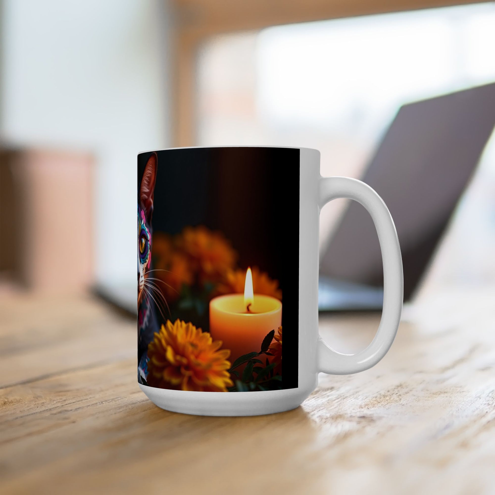 Colorful Cat Ceramic Mug – Perfect for Cat Lovers, Gift for Pet Owners, Coffee Lover's Mug, Birthday Gift, Home Decor