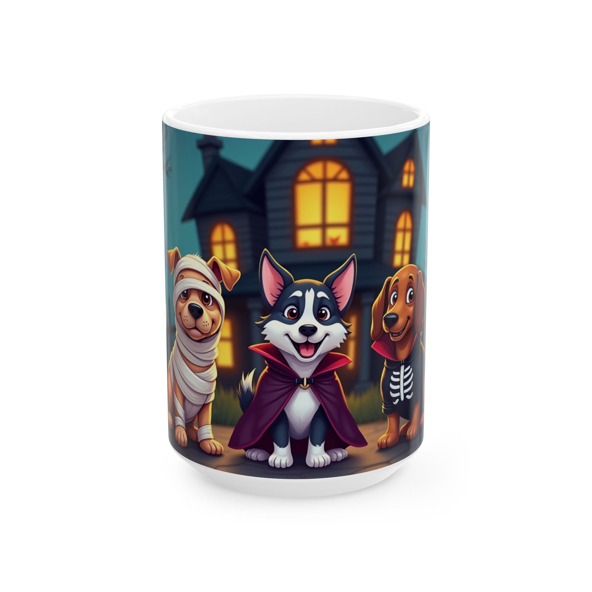 Spooky Pet-Themed Ceramic Mug for Dog Lovers | Halloween Gift, Cute Dog Mug, Pet Owner Coffee Cup, Dog Mom Gift, Fun Halloween Decor