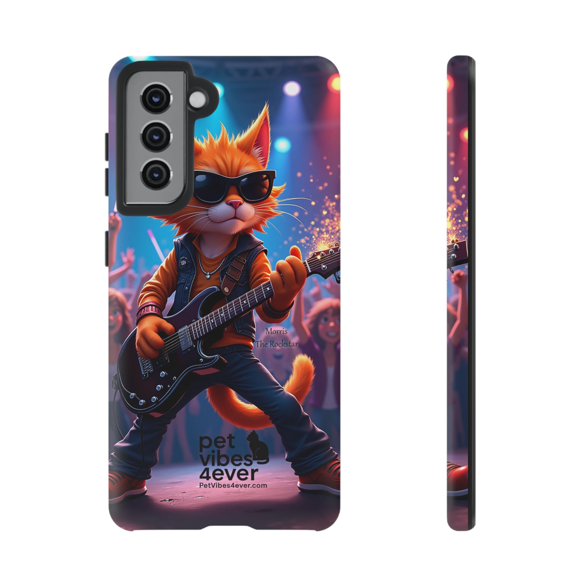 Guitar Cat Phone Case | Fun Pet Vibes | Unique Gift for Cat Lovers, Music Fans, Pet Owners, Birthday, Holidays, Personal Use