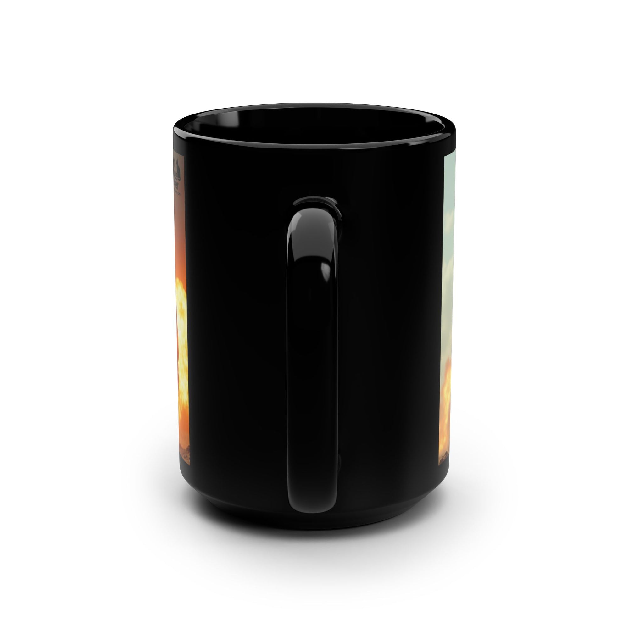 Robot-Inspired Black Mug, 15oz | Unique Gift for Gamers, Pet Lovers, Home Decor, Coffee Lovers, Fun Kitchenware