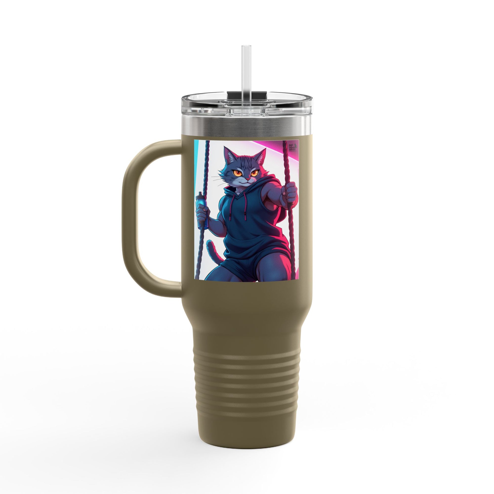 Pet Vibes Insulated Travel Mug | 40oz Coffee Cup for Animal Lovers | Personalized Gift | Eco-Friendly Drinkware | Travel Accessory | [...]