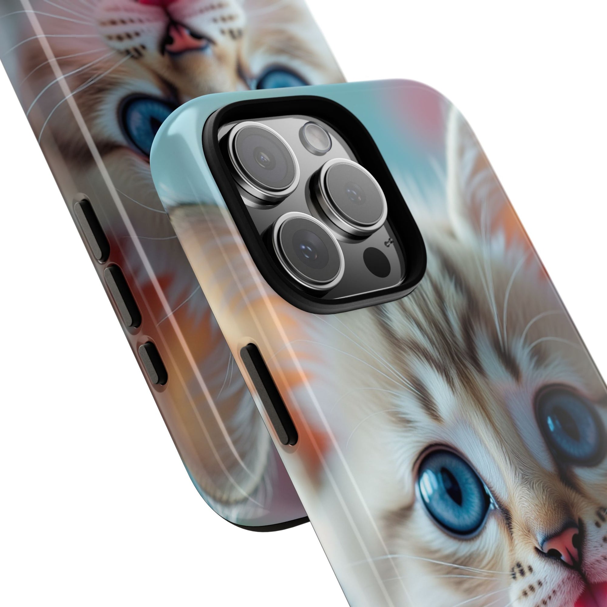 Cute Cat Phone Case, Pet Lover Gift, Unique Phone Cover, Animal Design Accessory, Fun Pet Vibes, Kitty Protection Shell