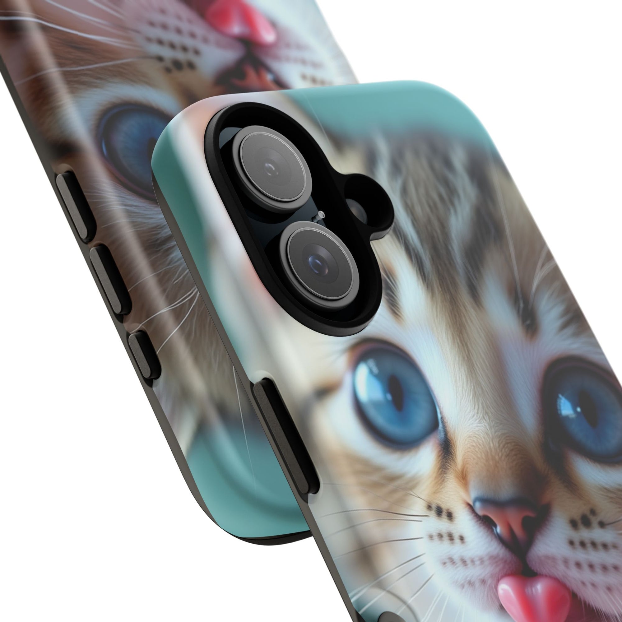 Cute Cat Phone Case, Pet Lover Gift, Funny Animal Protector, Cute Tech Accessories, Cat Mom Gift
