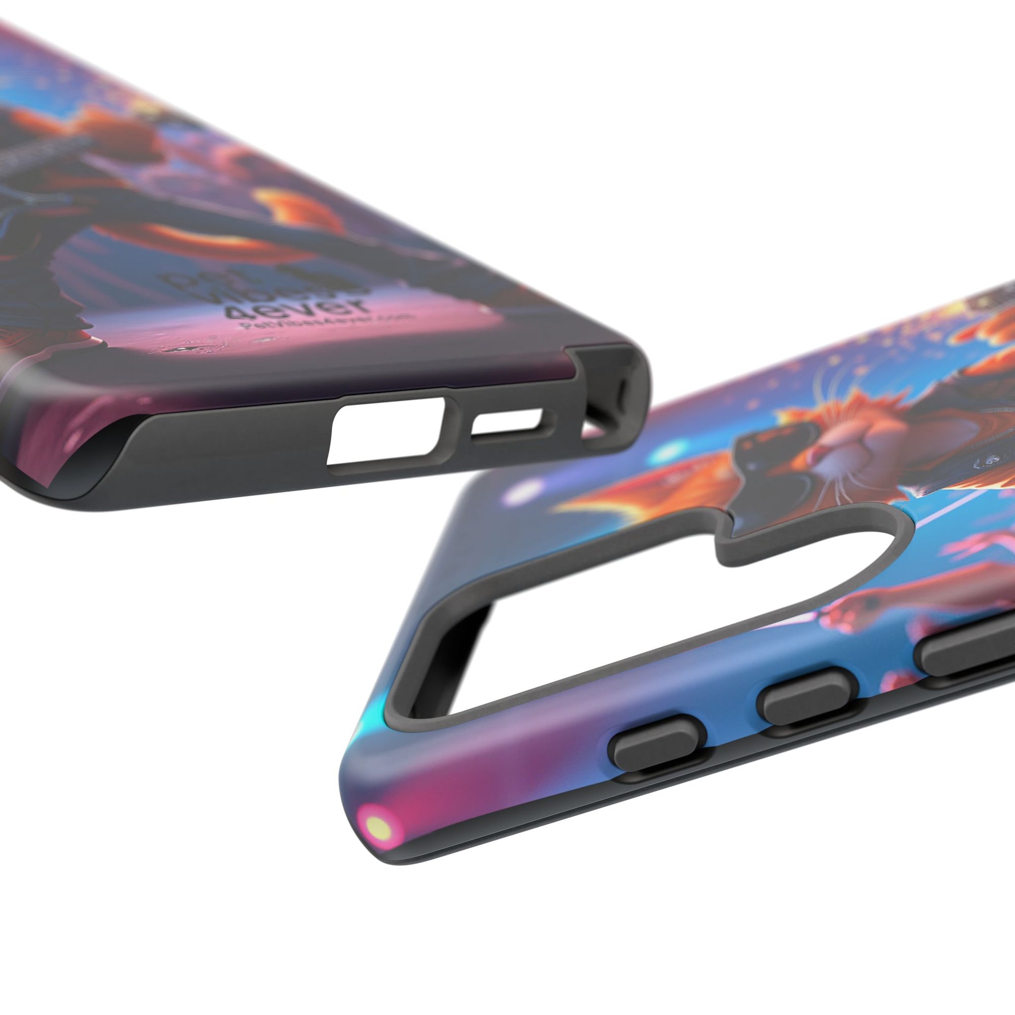 Guitar Cat Phone Case | Fun Pet Vibes | Unique Gift for Cat Lovers, Music Fans, Pet Owners, Birthday, Holidays, Personal Use