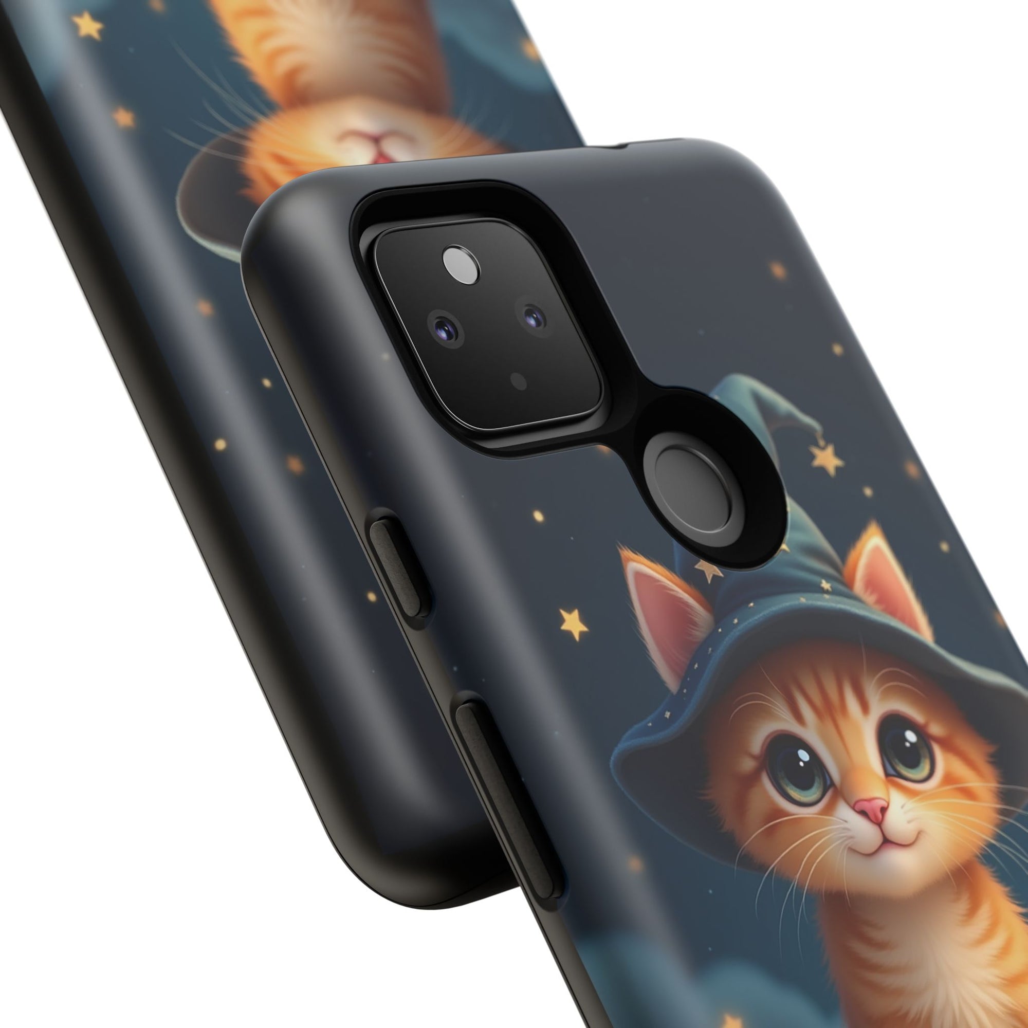 Cat-Themed Phone Case, Cute Cat Case, Pet Lover Gift, Kawaii Phone Accessory, Celestial Cat Design, Stylish Gadget Protector