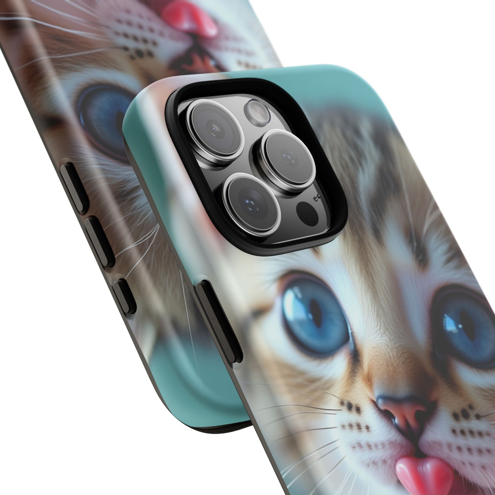 Cute Cat Phone Case, Pet Lover Gift, Funny Animal Protector, Cute Tech Accessories, Cat Mom Gift