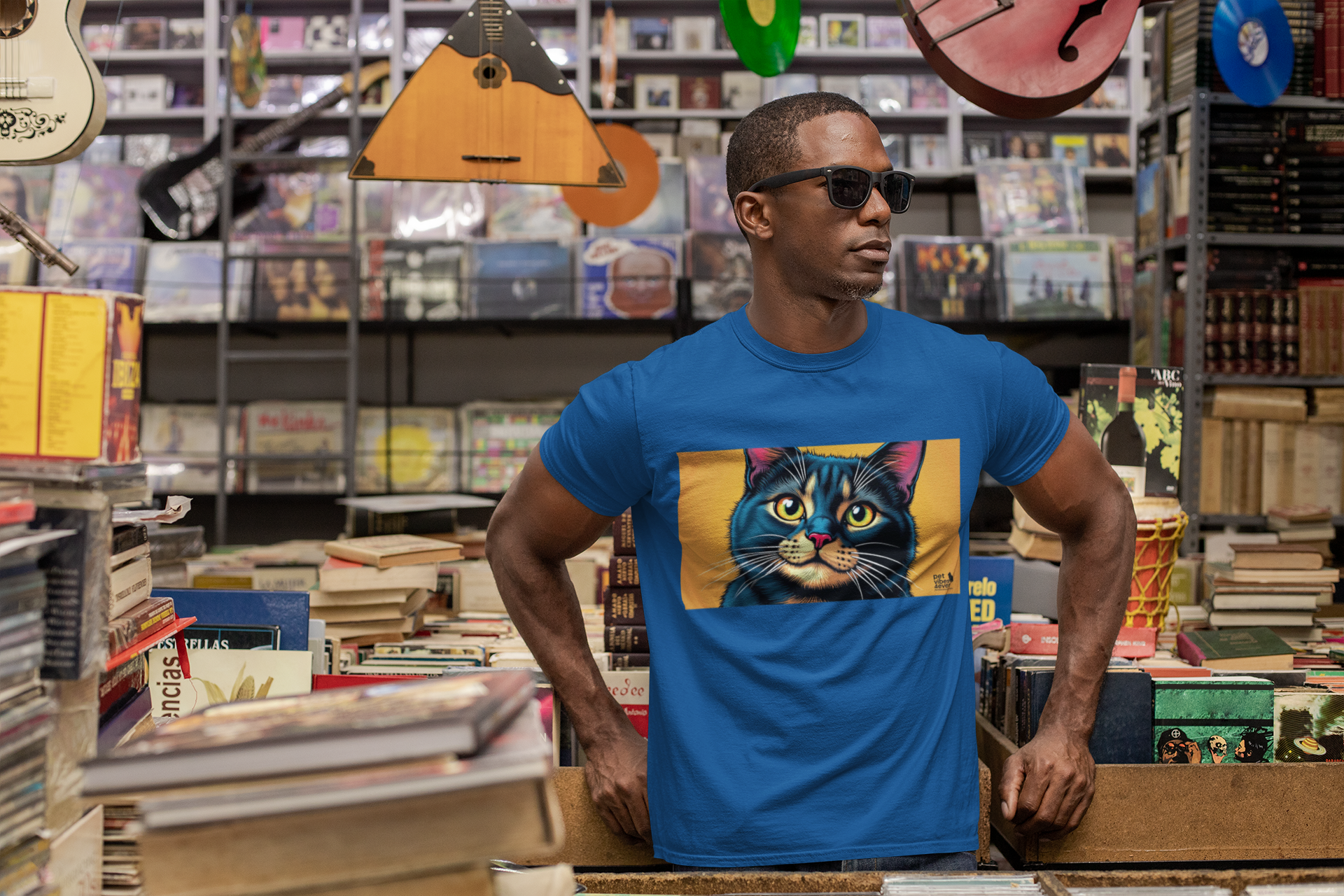 Whimsical Cat Art Tee, Funny Cat Lover Shirt, Gift for Cat Owners, Unique Pet Theme Apparel, Cozy Everyday Wear, Birthday Gift