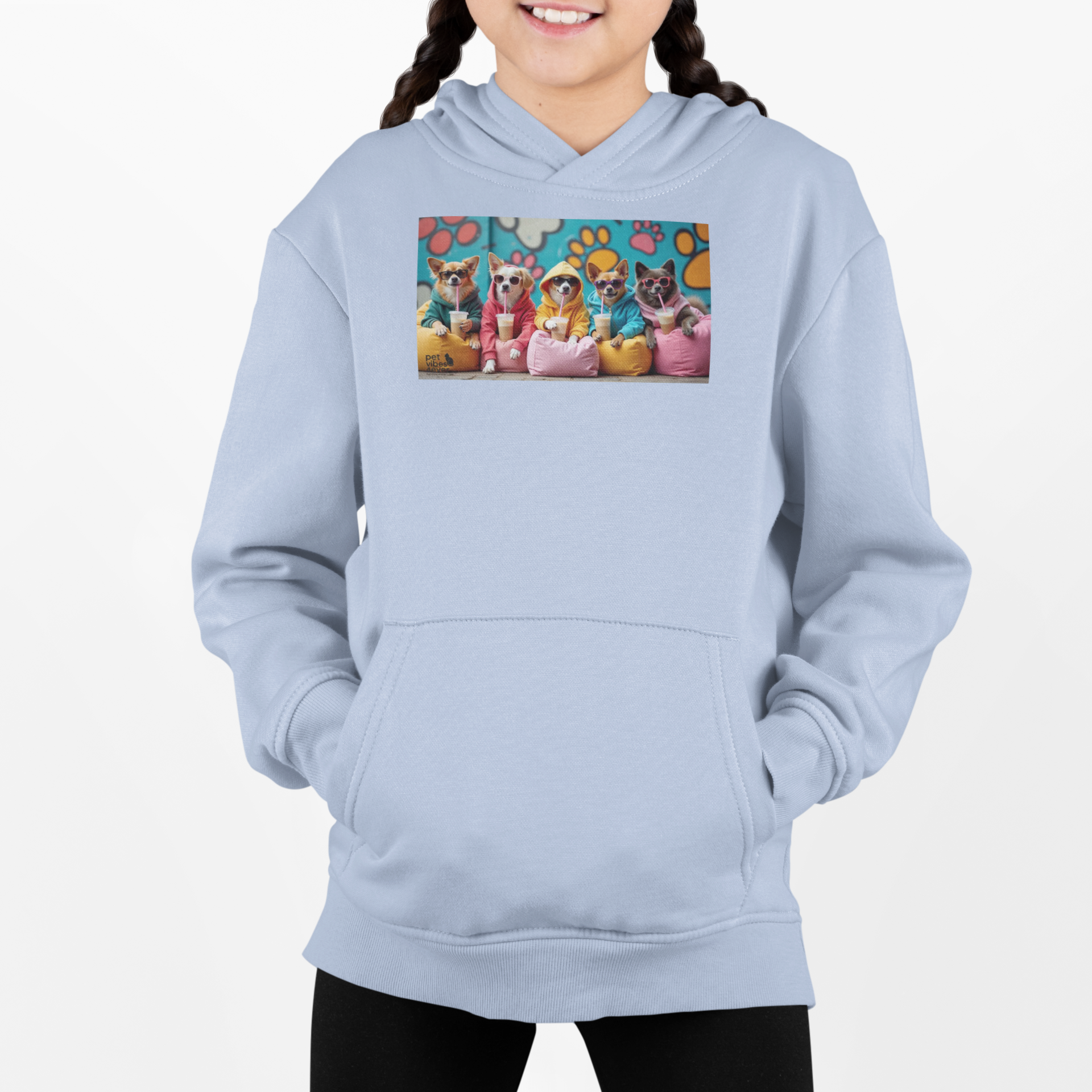Colorful Animal Friends Kids Hoodie, Cute Sweatshirt for Boys and Girls, Birthday Gift, Cozy Hooded Top, Fun Pet Design