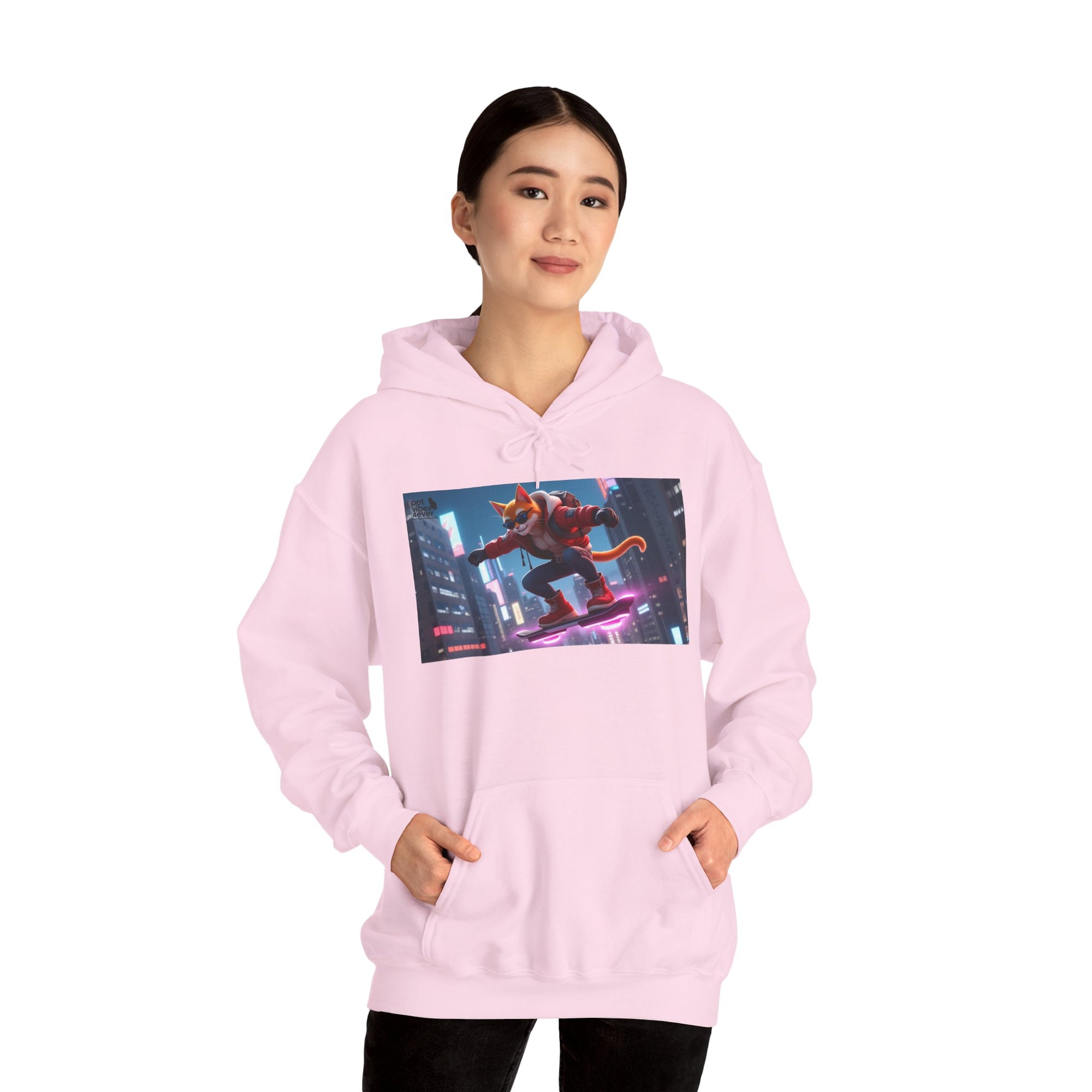 Urban Jungle Unisex Hoodie - Retro Neon Design, Streetwear Sweatshirt, Perfect for Teens, Gift for Video Game Lovers, Cozy Layering