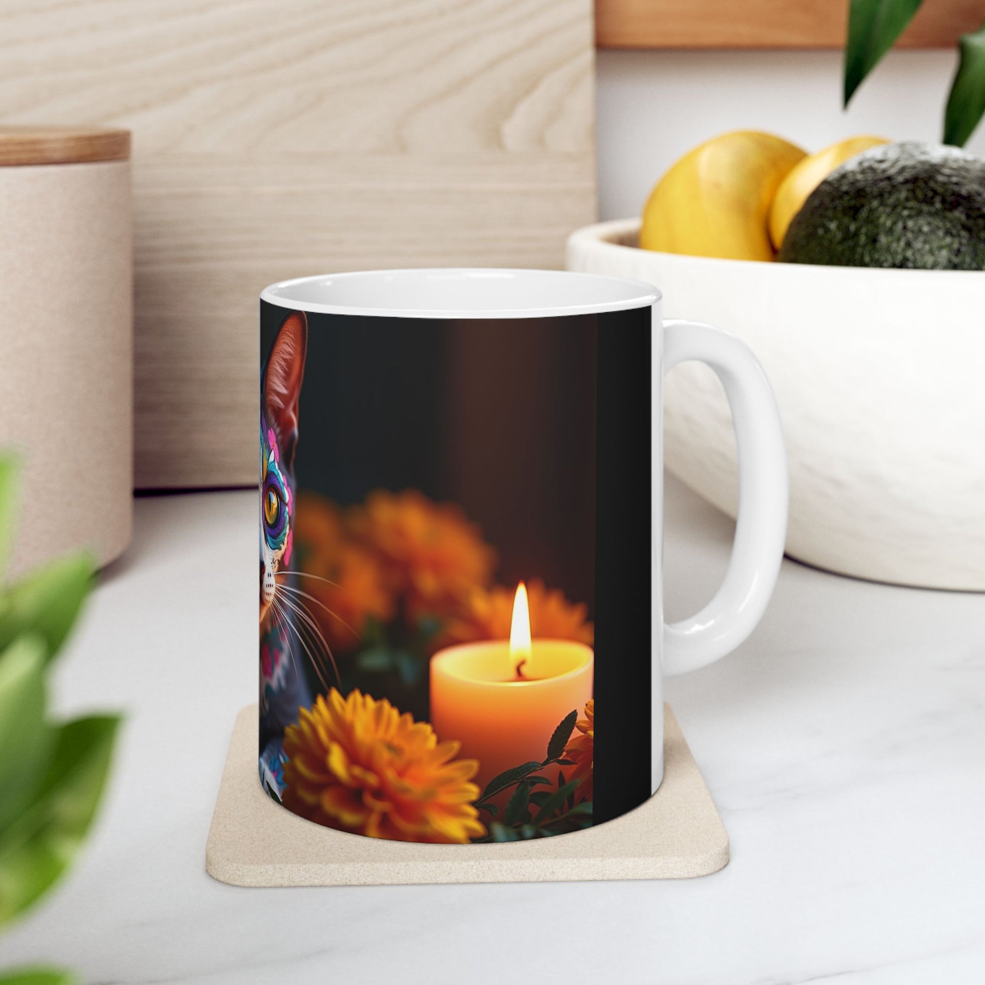 Colorful Cat Ceramic Mug – Perfect for Cat Lovers, Gift for Pet Owners, Coffee Lover's Mug, Birthday Gift, Home Decor