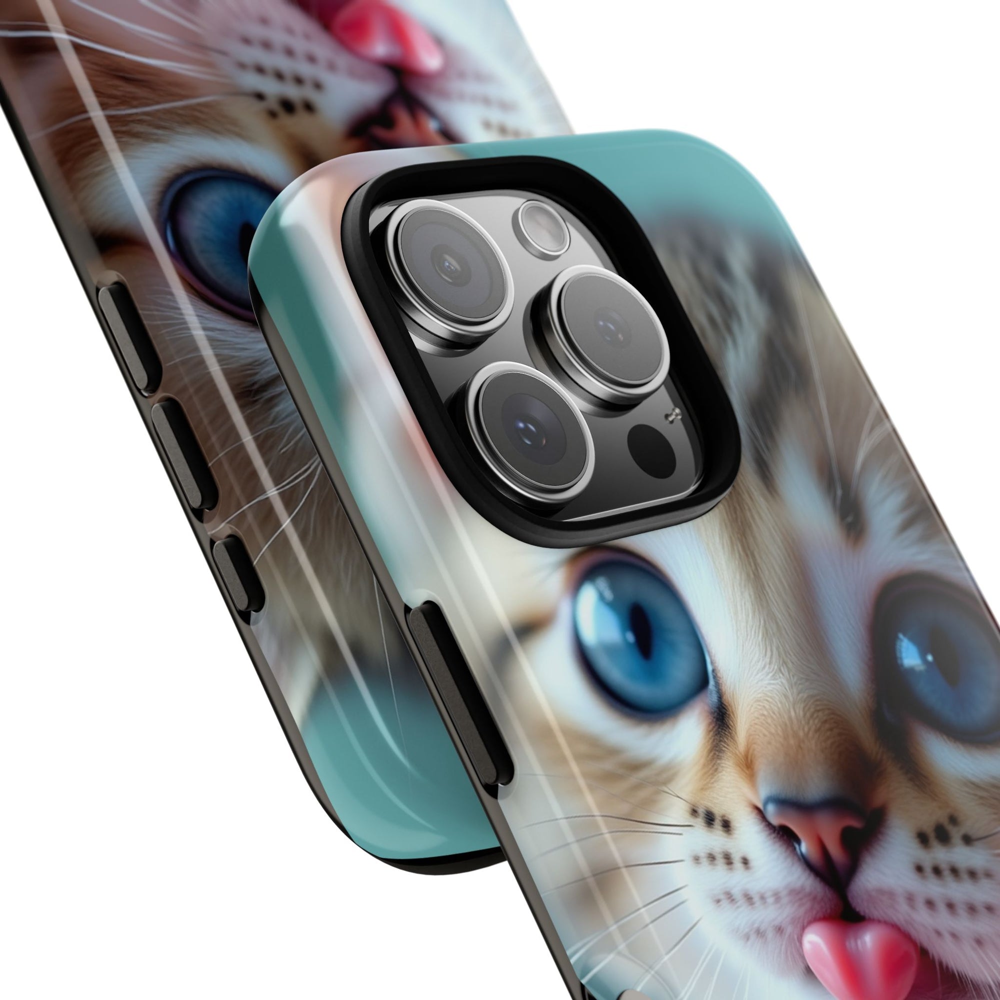 Cute Cat Phone Case, Pet Lover Gift, Funny Animal Protector, Cute Tech Accessories, Cat Mom Gift