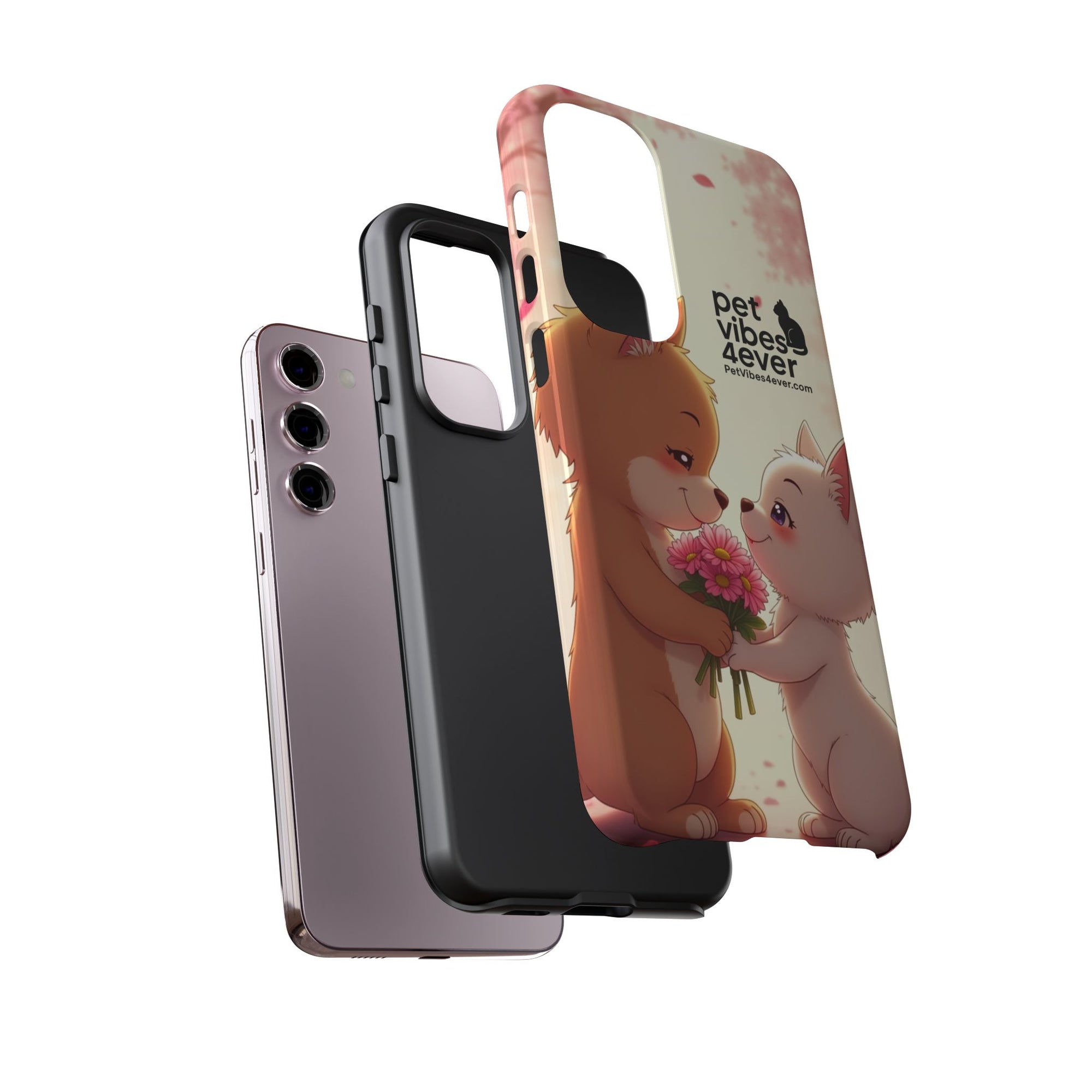 Cute Pet Themed Phone Case, Animal Lovers Gift, Valentine's Day, Cute Phone Cover, Pet Vibes Forever