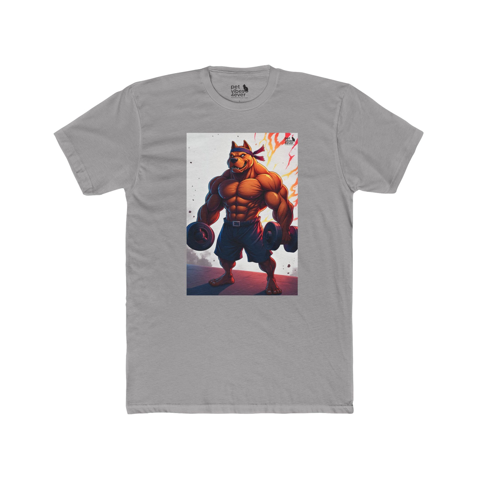 Muscle Bear Unisex Cotton Crew Tee, Gym Shirt, Fitness Apparel, Workout Top, Cartoon Graphic Tee, Gift for Him