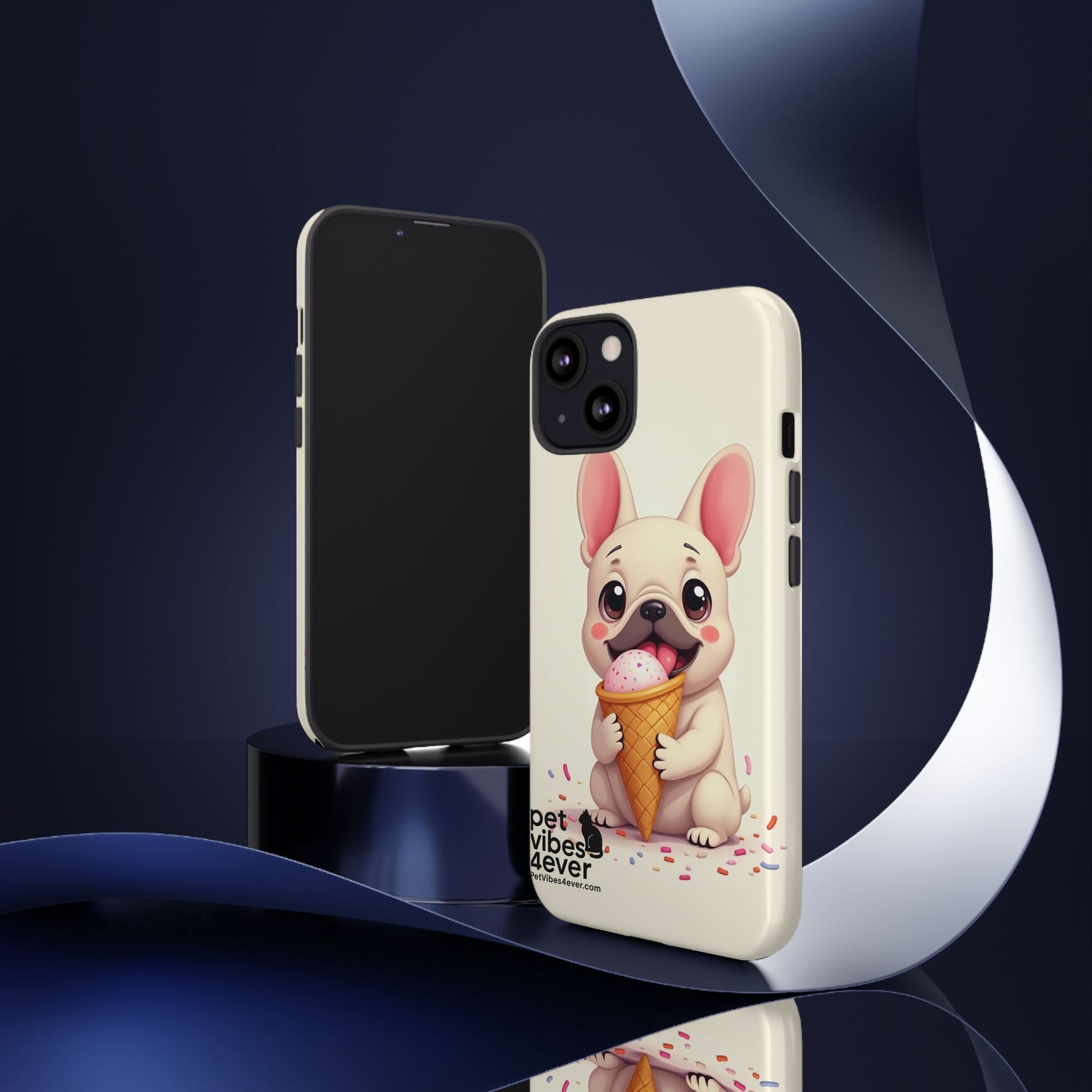 Cute Dog Case, Adorable Puppy Phone Cover, Pet Lover Gift, Ice Cream Design, Fun Accessories for Pet Owners