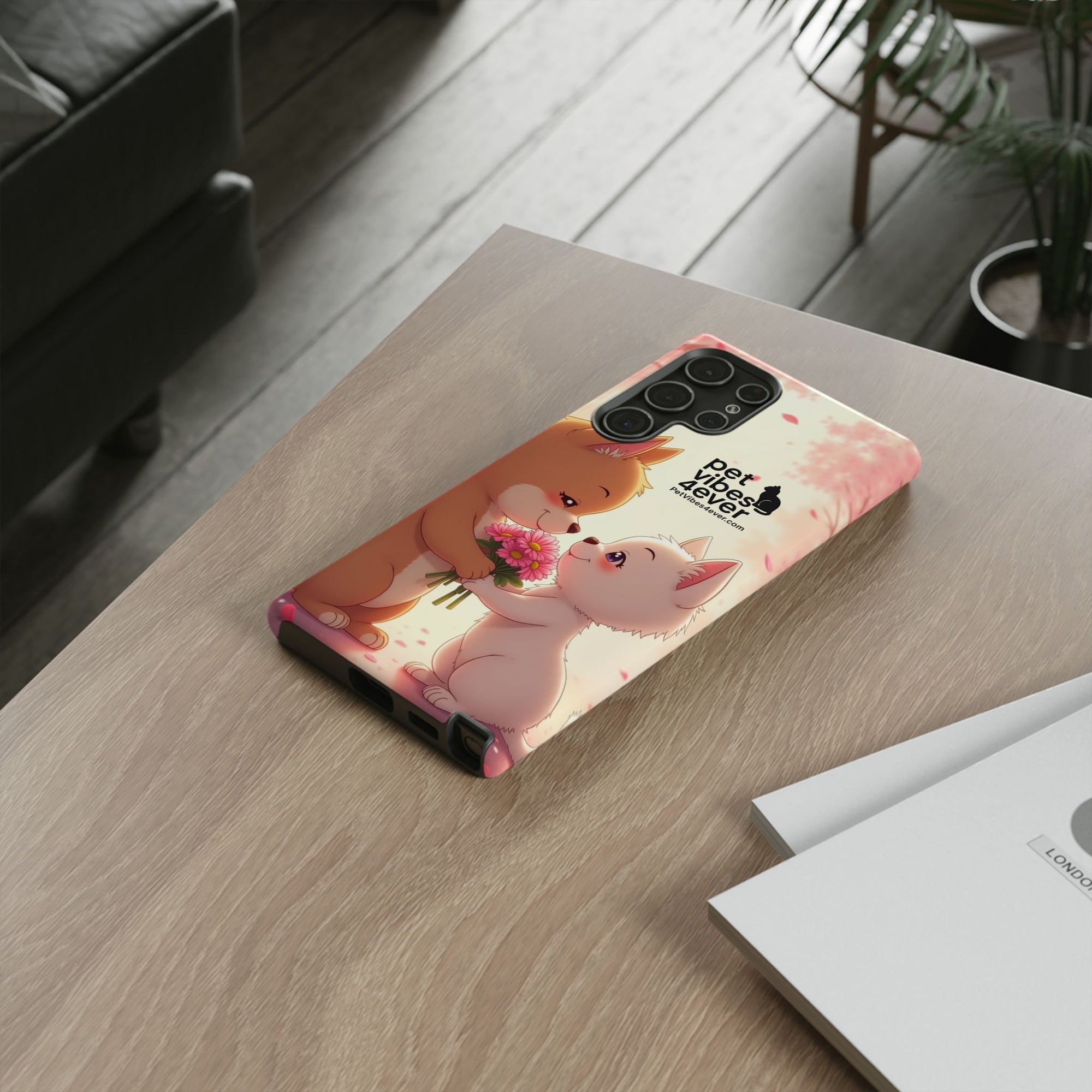 Cute Pet Themed Phone Case, Animal Lovers Gift, Valentine's Day, Cute Phone Cover, Pet Vibes Forever