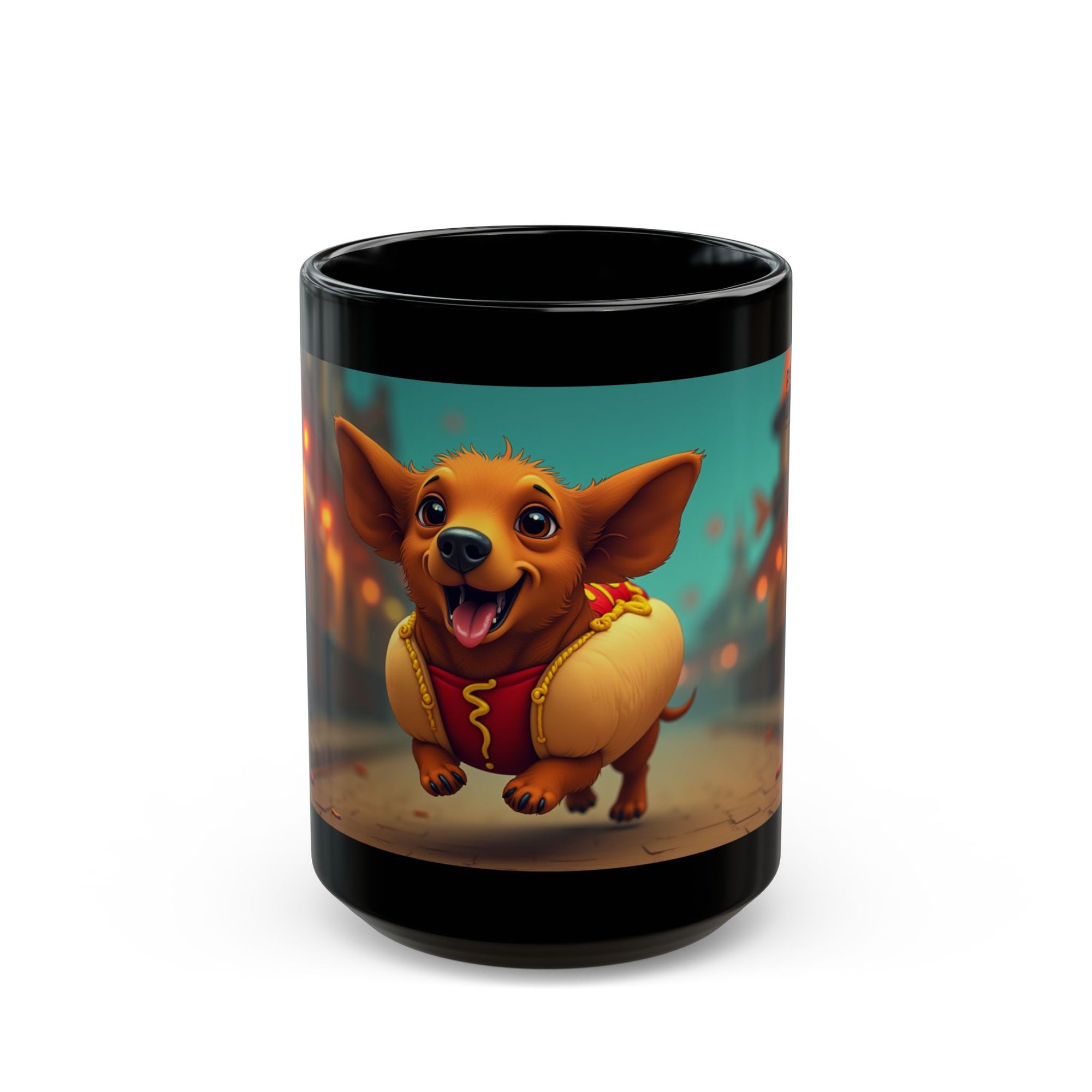 Funny Corgi Black Mug, Cute Dog Lover Gift, Ceramic Coffee Cup, Pet Lover Present, Animal-Themed Drinkware, Birthday Gift