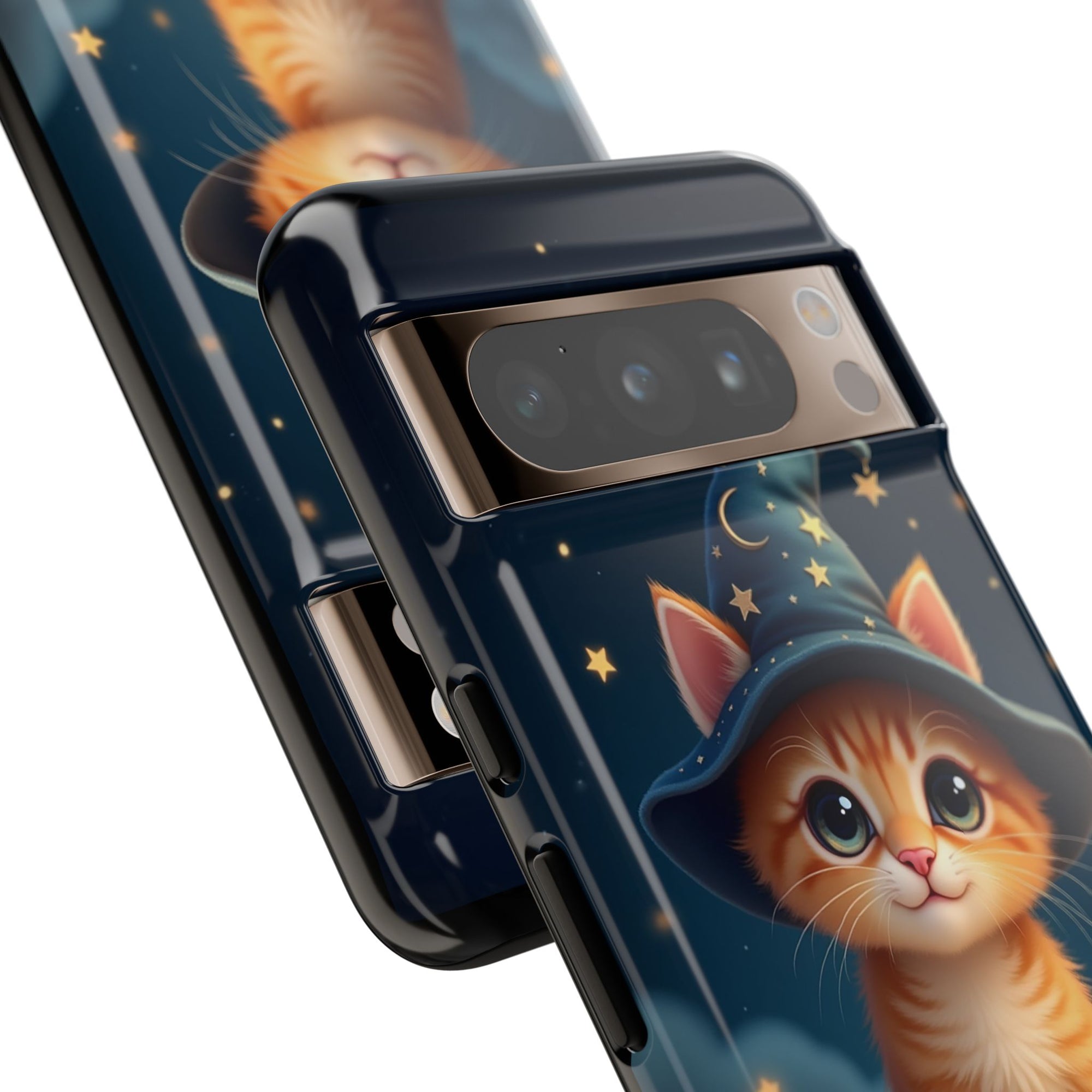 Cat-Themed Phone Case, Cute Cat Case, Pet Lover Gift, Kawaii Phone Accessory, Celestial Cat Design, Stylish Gadget Protector