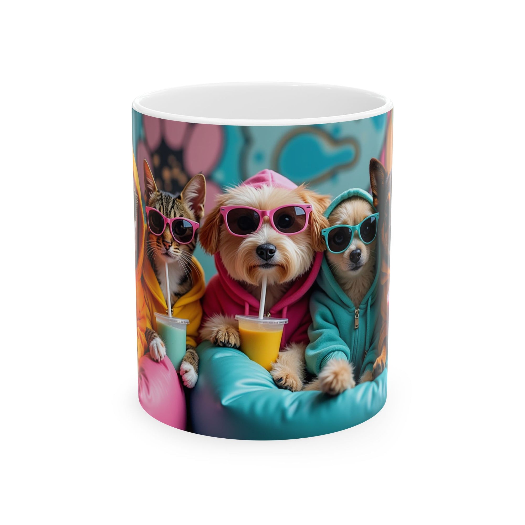 Stylish Pet-Themed Ceramic Mug, Cats and Dogs Mug, Funny Animal Gift, Coffee Mug for Pet Lovers, Unique Pet Parent Gift Ideas, Quirky [...]