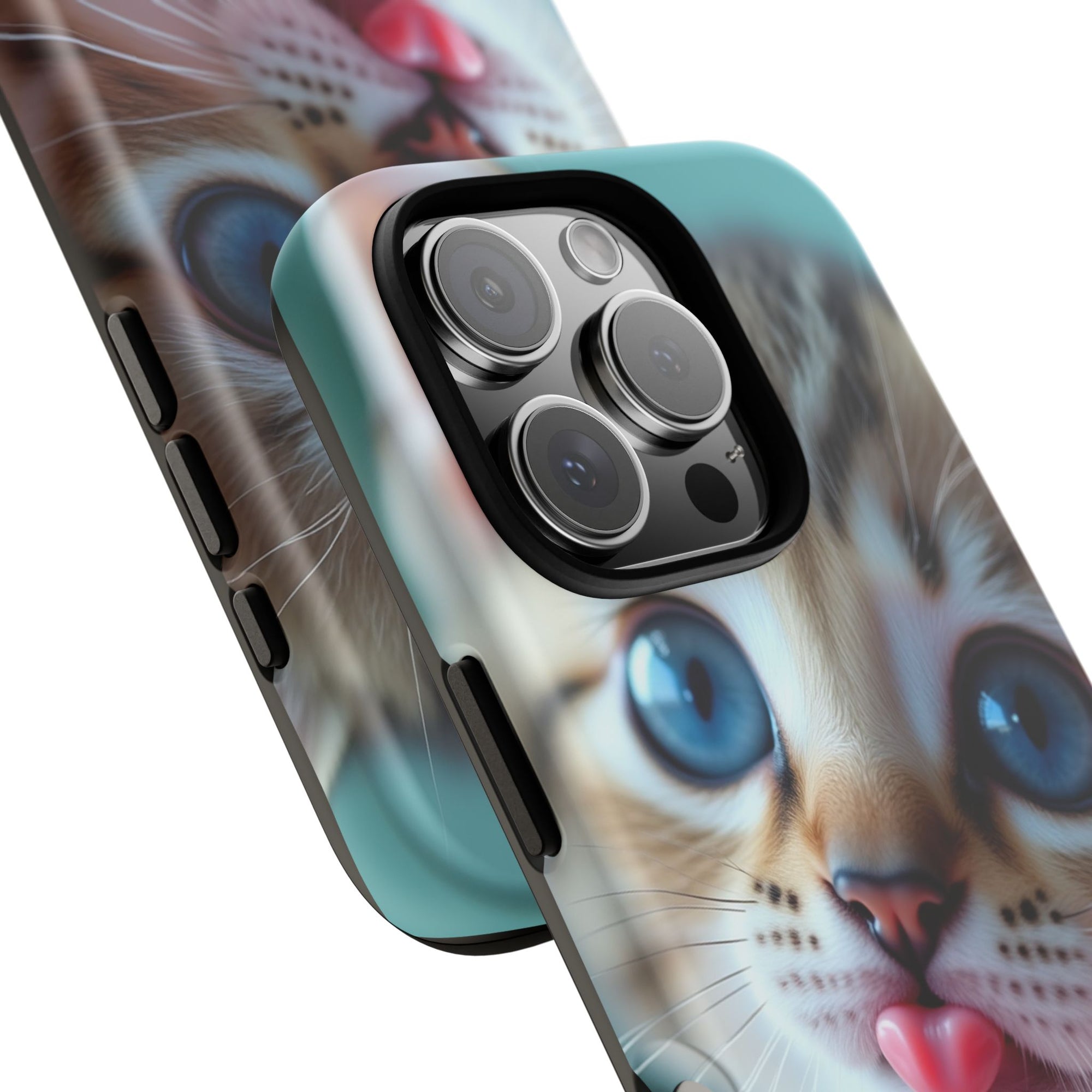 Cute Cat Phone Case, Pet Lover Gift, Funny Animal Protector, Cute Tech Accessories, Cat Mom Gift