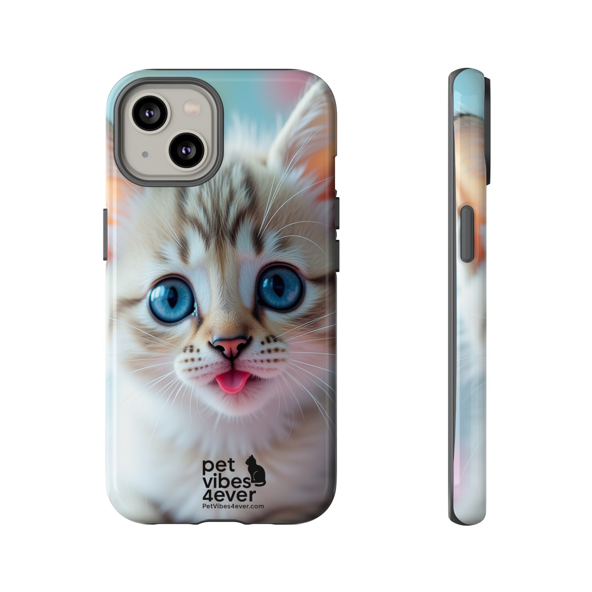 Cute Cat Phone Case, Pet Lover Gift, Unique Phone Cover, Animal Design Accessory, Fun Pet Vibes, Kitty Protection Shell