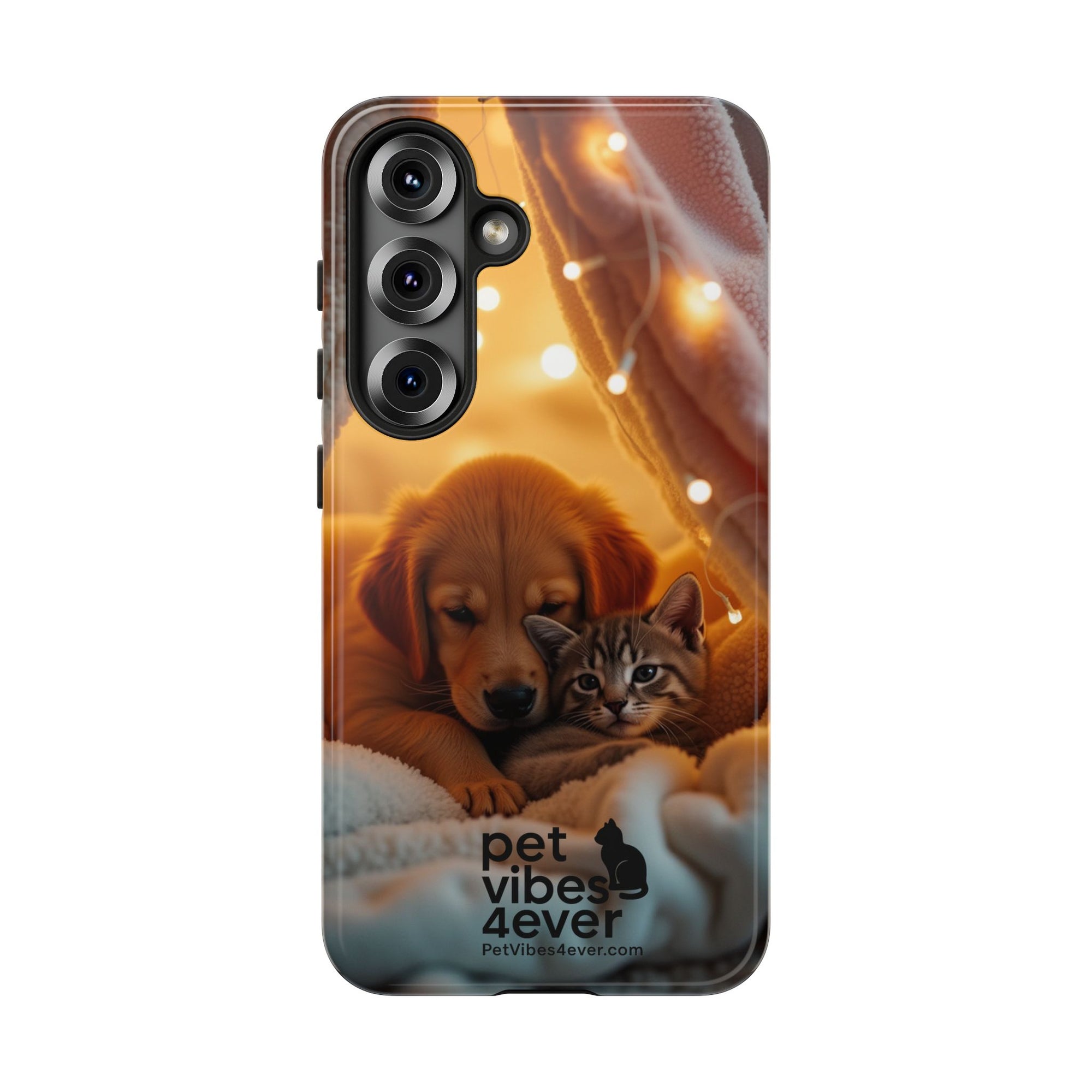 Pet Vibes Phone Case - Cute Dog & Cat Design, Animal Lover Gift, Customizable Pet Phone Cover, Collage Print Case for Kids