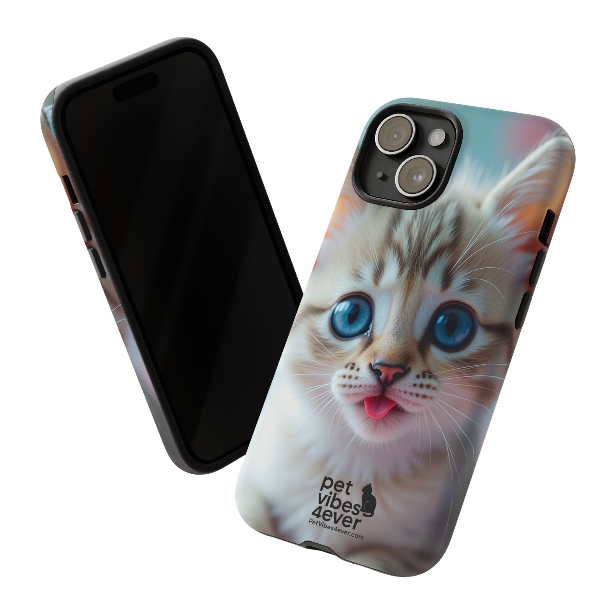 Cute Cat Phone Case, Pet Lover Gift, Unique Phone Cover, Animal Design Accessory, Fun Pet Vibes, Kitty Protection Shell