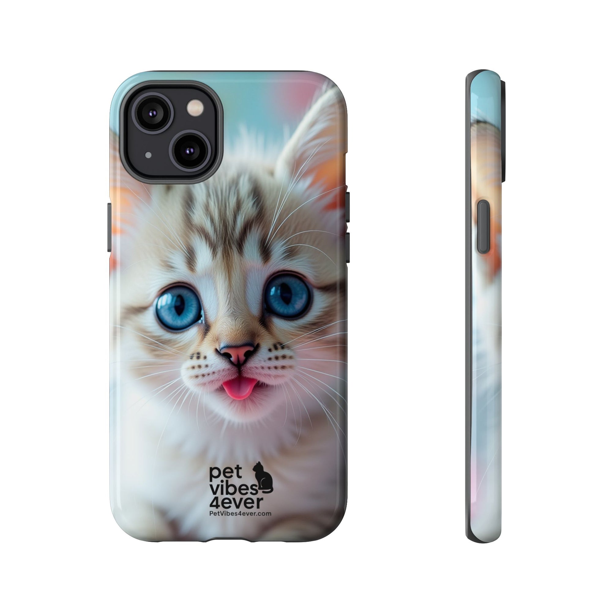 Cute Cat Phone Case, Pet Lover Gift, Unique Phone Cover, Animal Design Accessory, Fun Pet Vibes, Kitty Protection Shell
