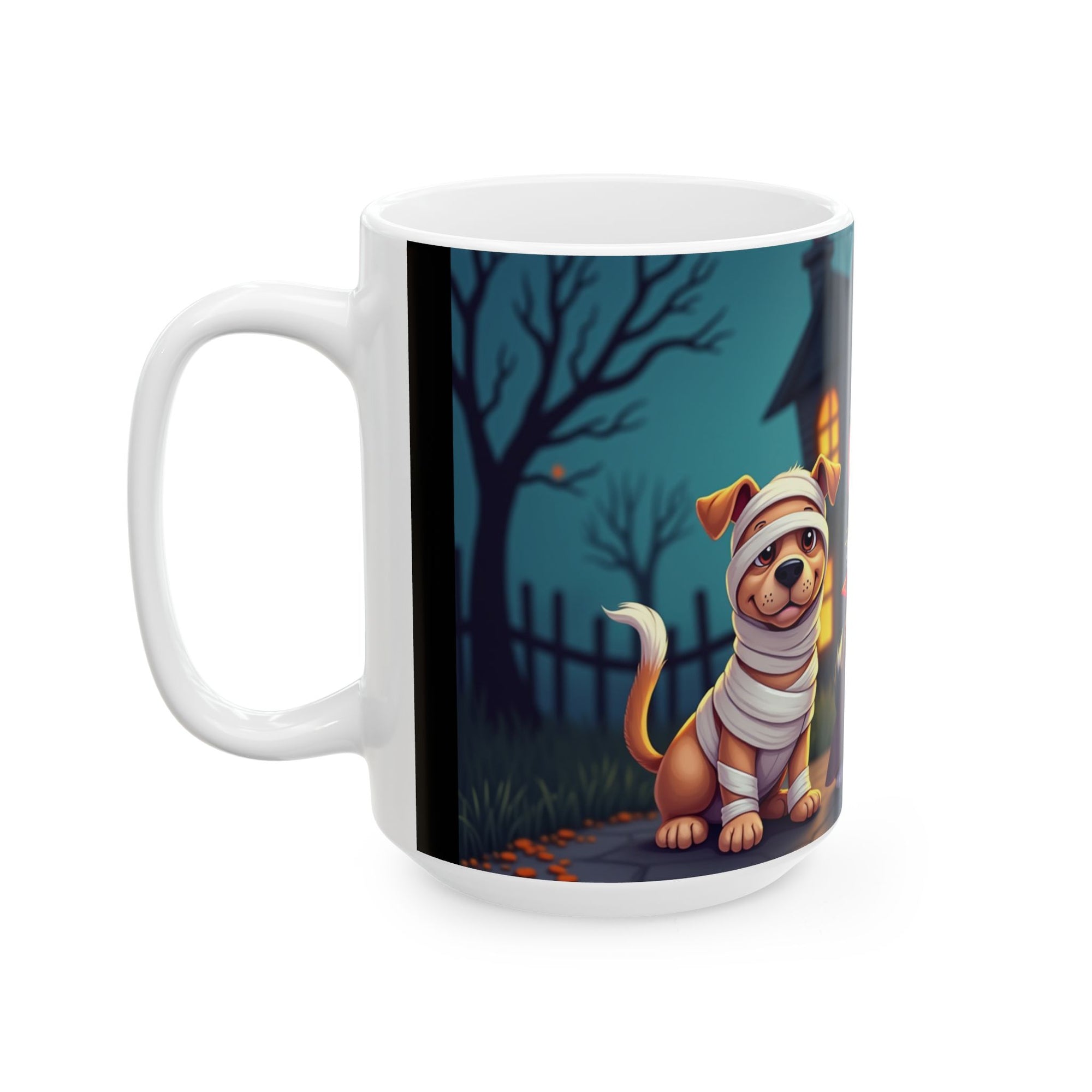 Spooky Pet-Themed Ceramic Mug for Dog Lovers | Halloween Gift, Cute Dog Mug, Pet Owner Coffee Cup, Dog Mom Gift, Fun Halloween Decor