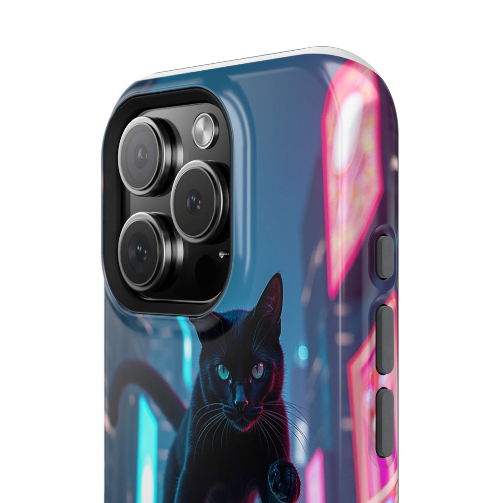 Cat-Themed Phone Case with Pet Vibes Design, Impact-Resistant Phone Case, Gift for Cat Lovers, Cute Pet Merchandise, Stylish Phone Accessory