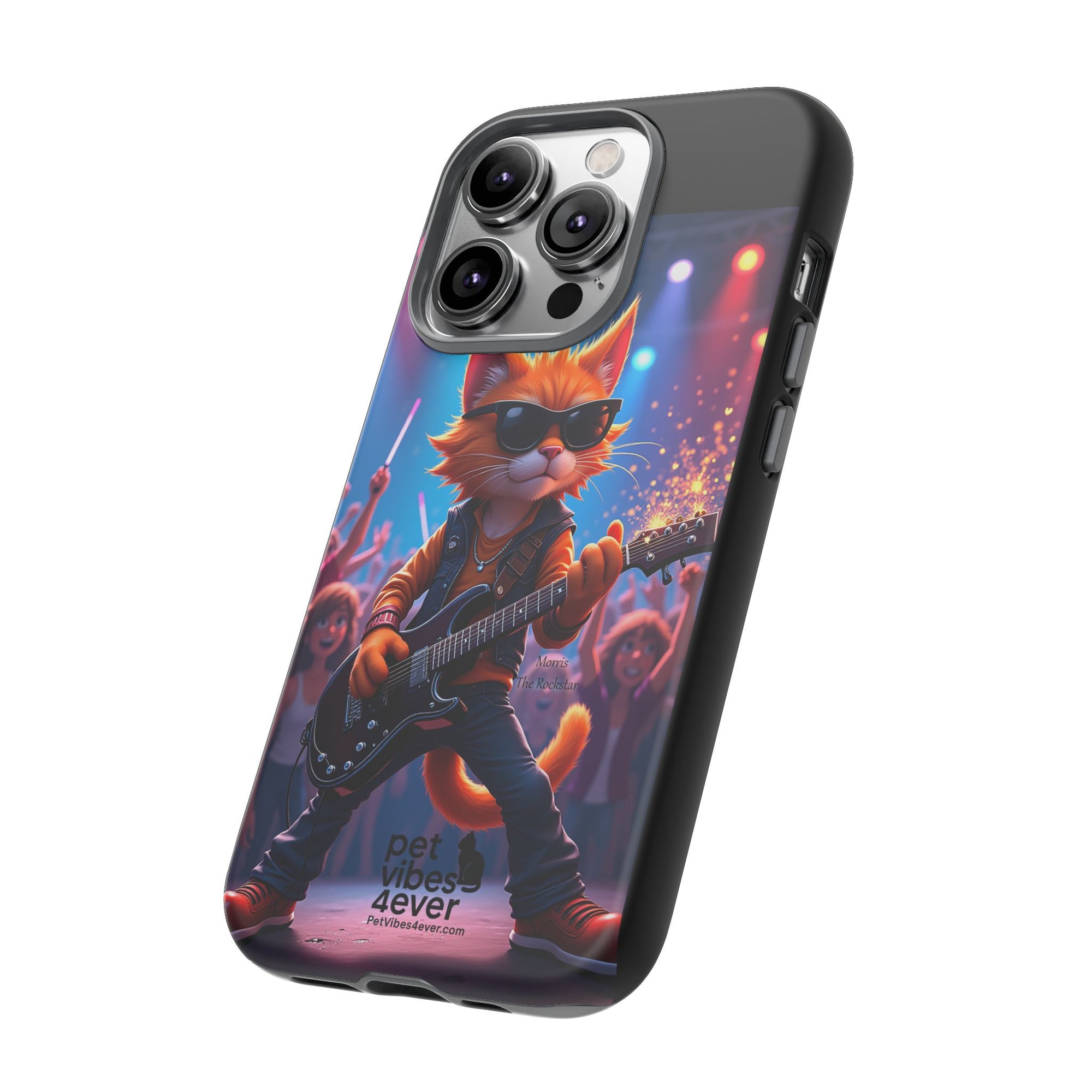 Rocking Cat Phone Case, Fun Cat Phone Cover, Cool Pet Vibes Gift, Music Lover Accessory, Unique Cat Phone Case