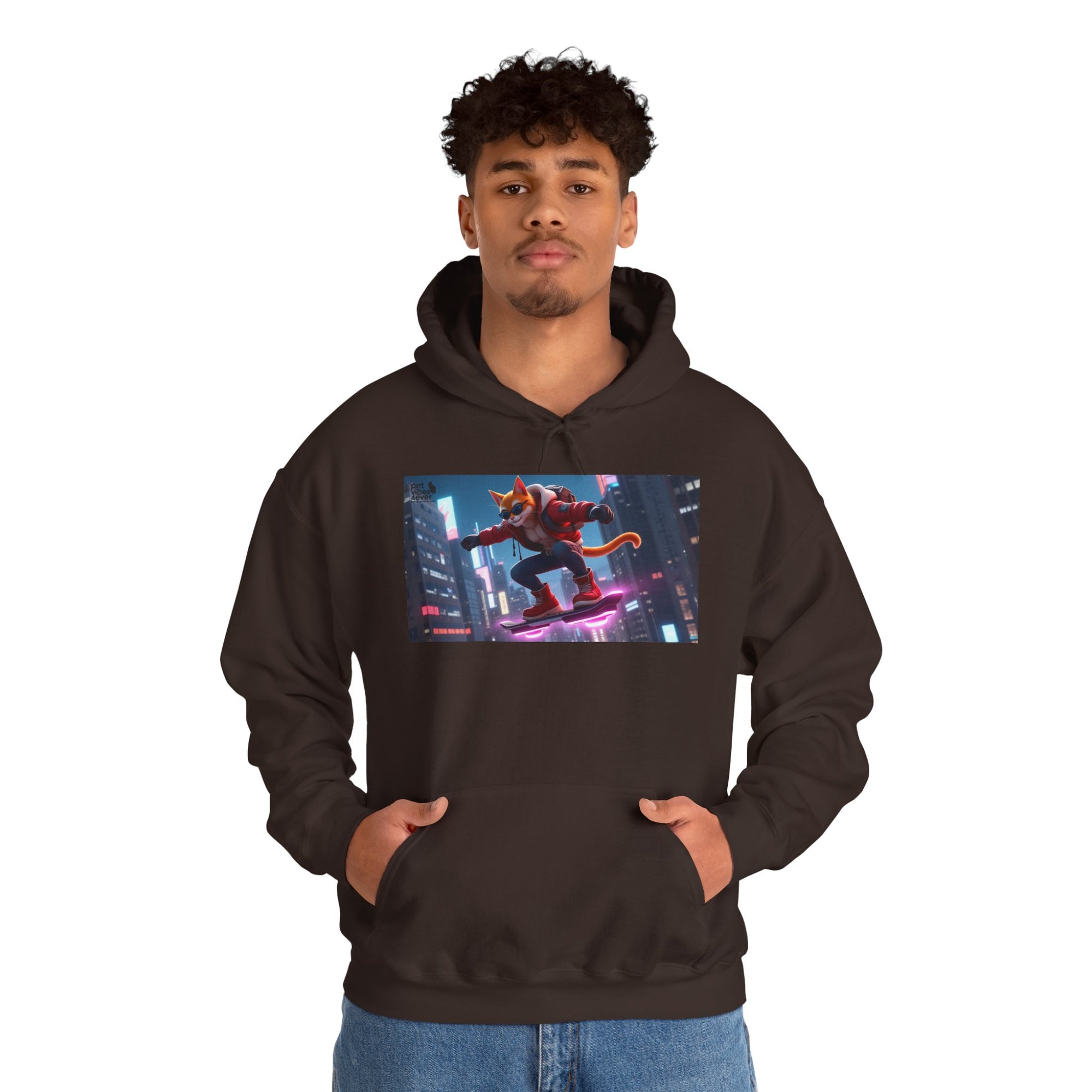Urban Jungle Unisex Hoodie - Retro Neon Design, Streetwear Sweatshirt, Perfect for Teens, Gift for Video Game Lovers, Cozy Layering