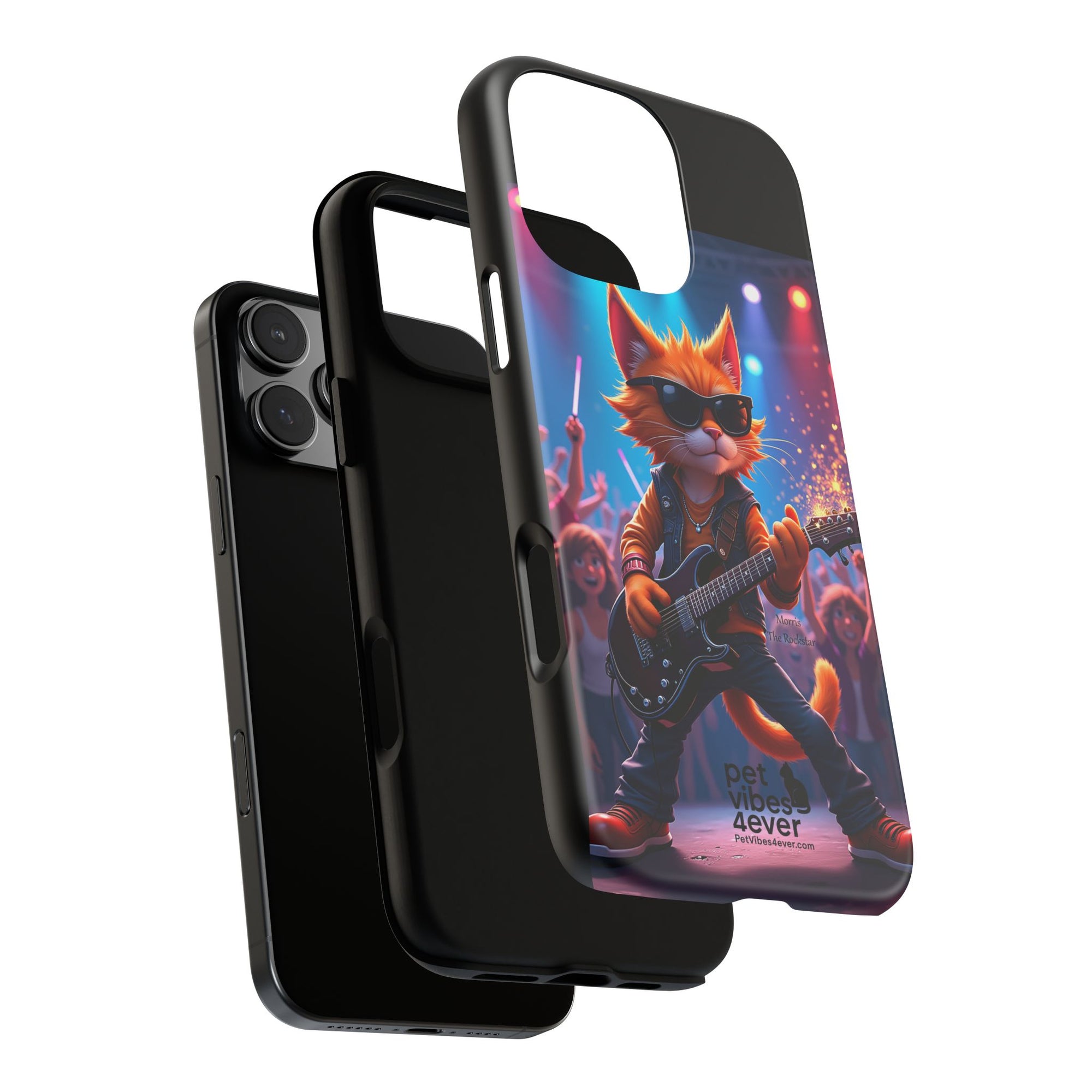 Rocking Cat Phone Case, Fun Cat Phone Cover, Cool Pet Vibes Gift, Music Lover Accessory, Unique Cat Phone Case