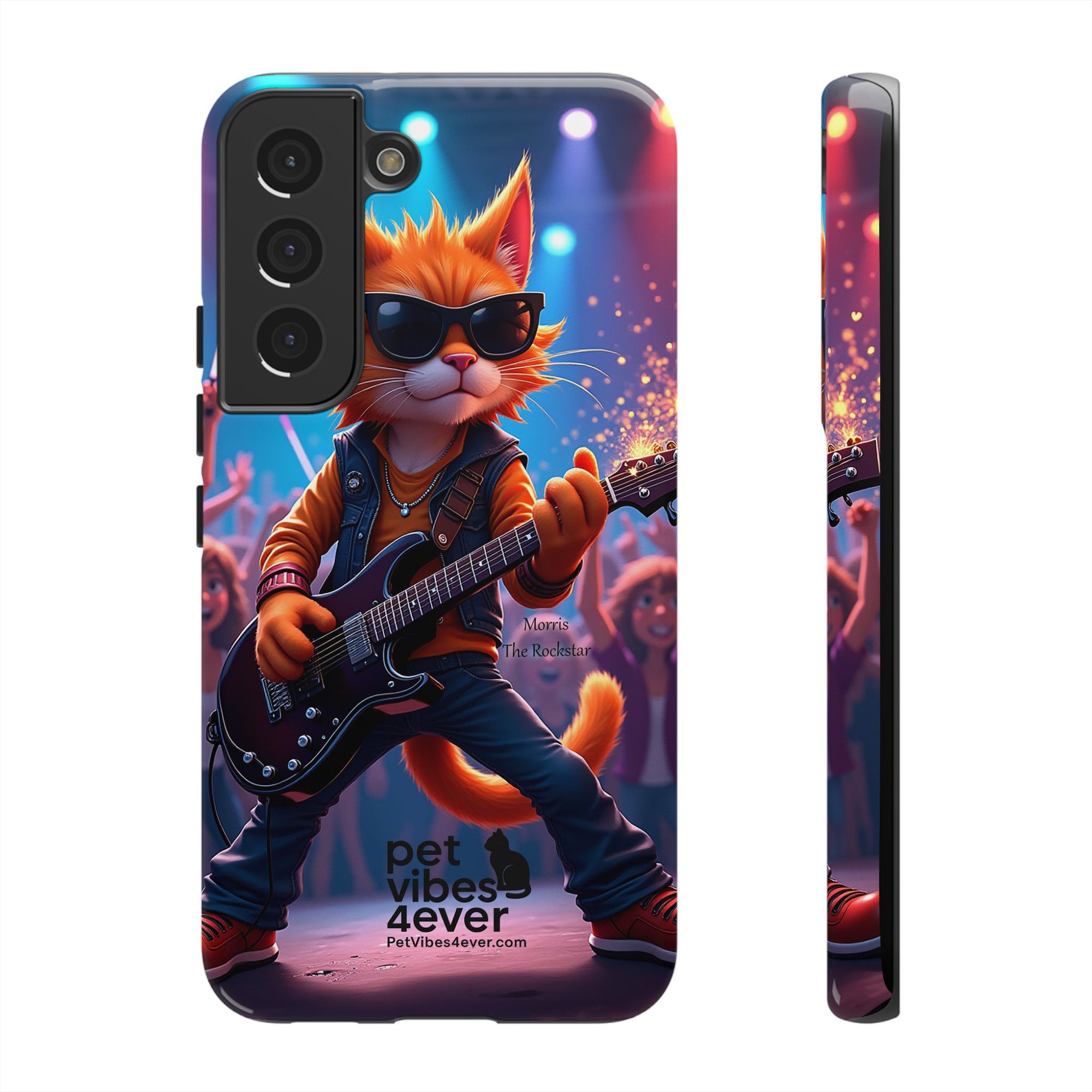 Guitar Cat Phone Case | Fun Pet Vibes | Unique Gift for Cat Lovers, Music Fans, Pet Owners, Birthday, Holidays, Personal Use