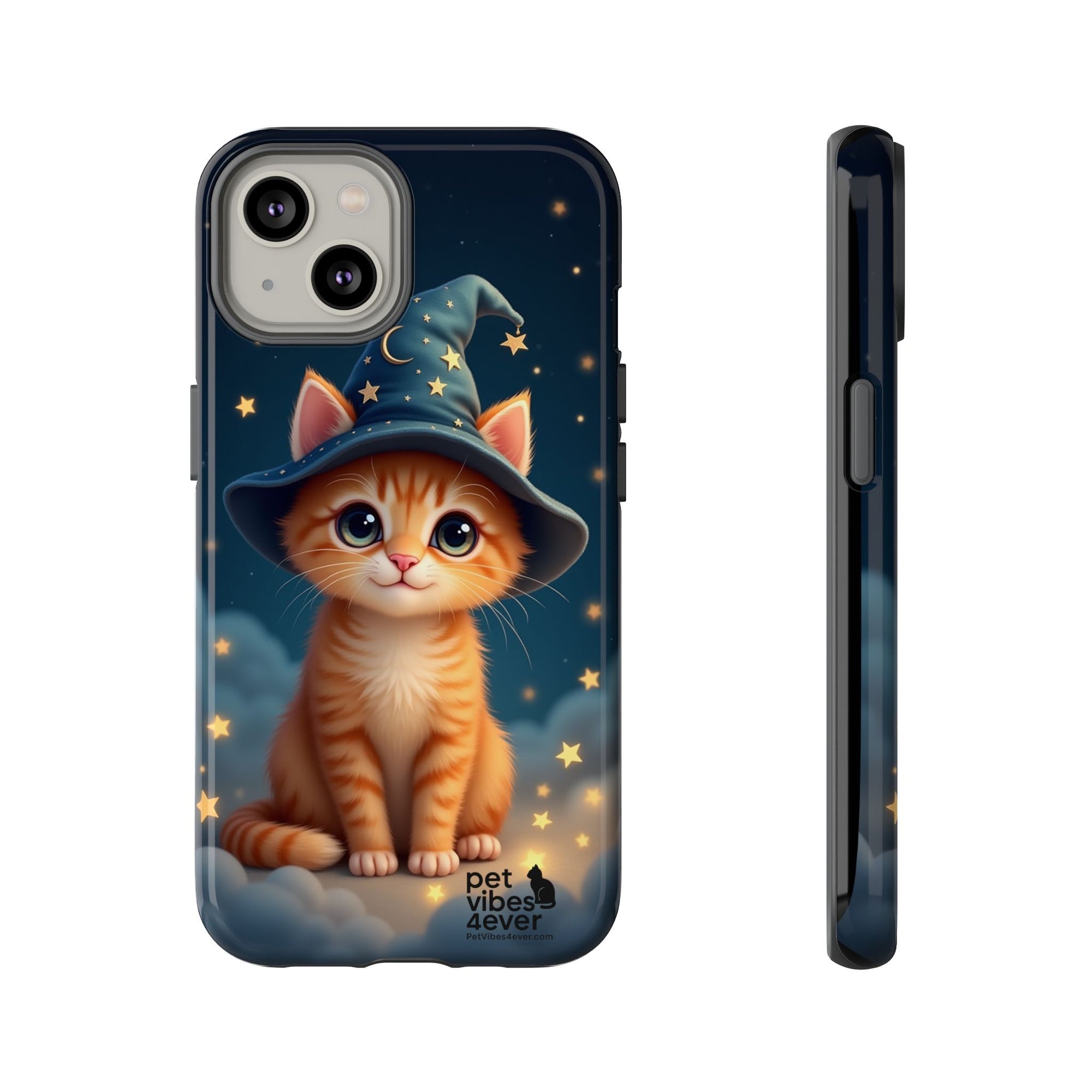 Cat-Themed Phone Case, Cute Cat Case, Pet Lover Gift, Kawaii Phone Accessory, Celestial Cat Design, Stylish Gadget Protector