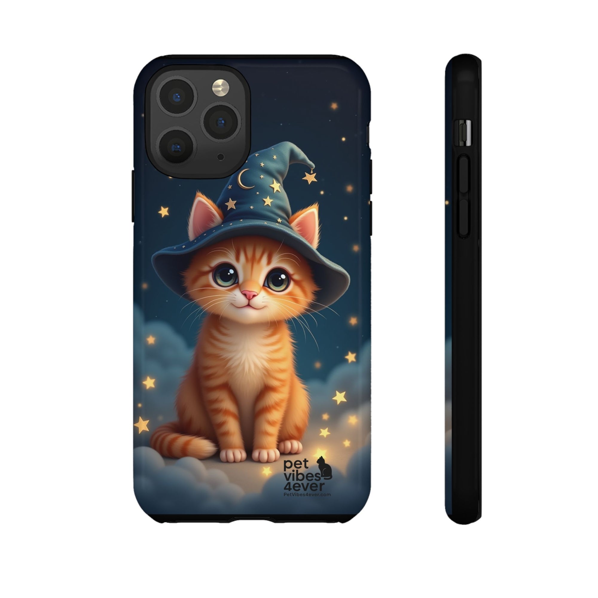 Cat-Themed Phone Case, Cute Cat Case, Pet Lover Gift, Kawaii Phone Accessory, Celestial Cat Design, Stylish Gadget Protector
