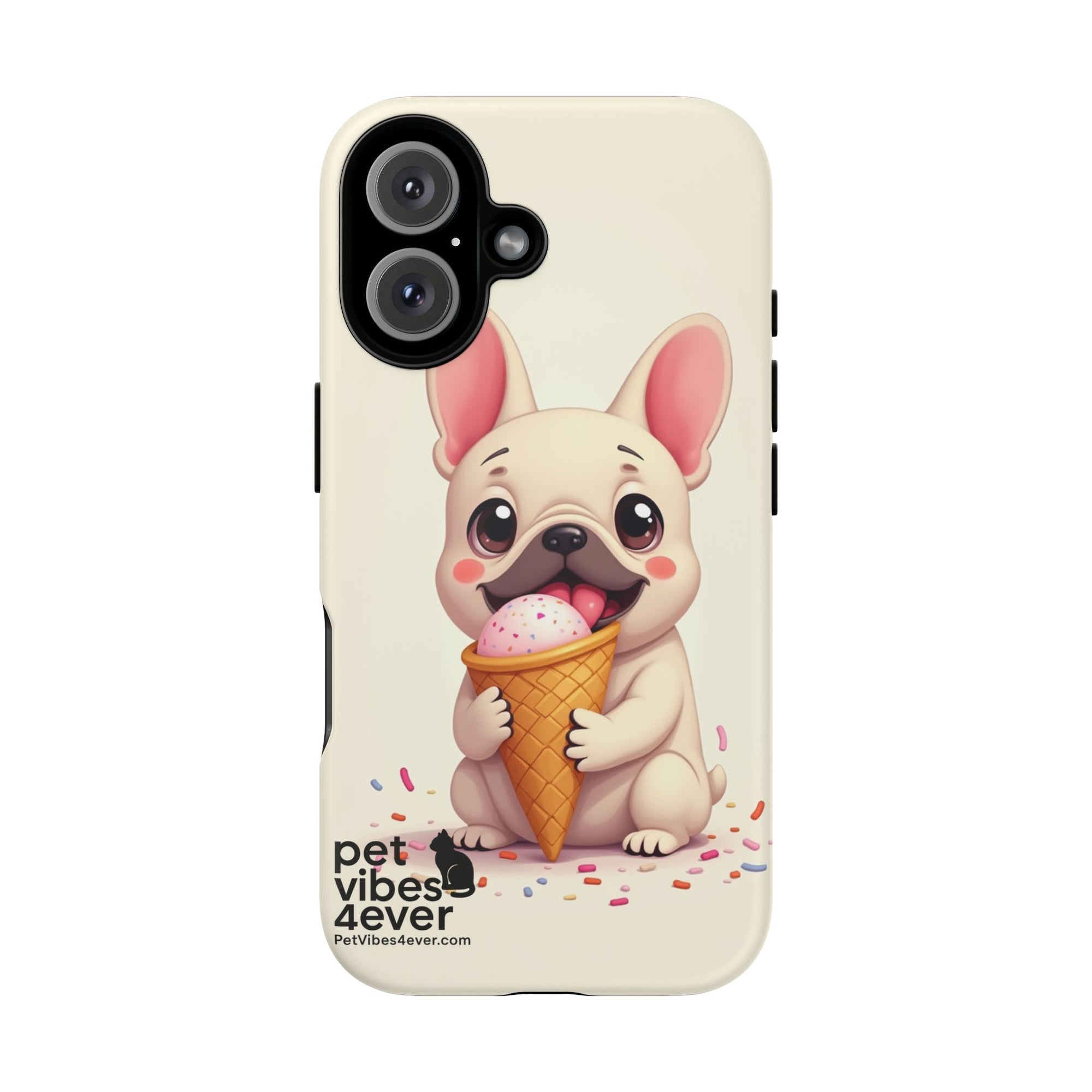 Cute Dog Case, Adorable Puppy Phone Cover, Pet Lover Gift, Ice Cream Design, Fun Accessories for Pet Owners