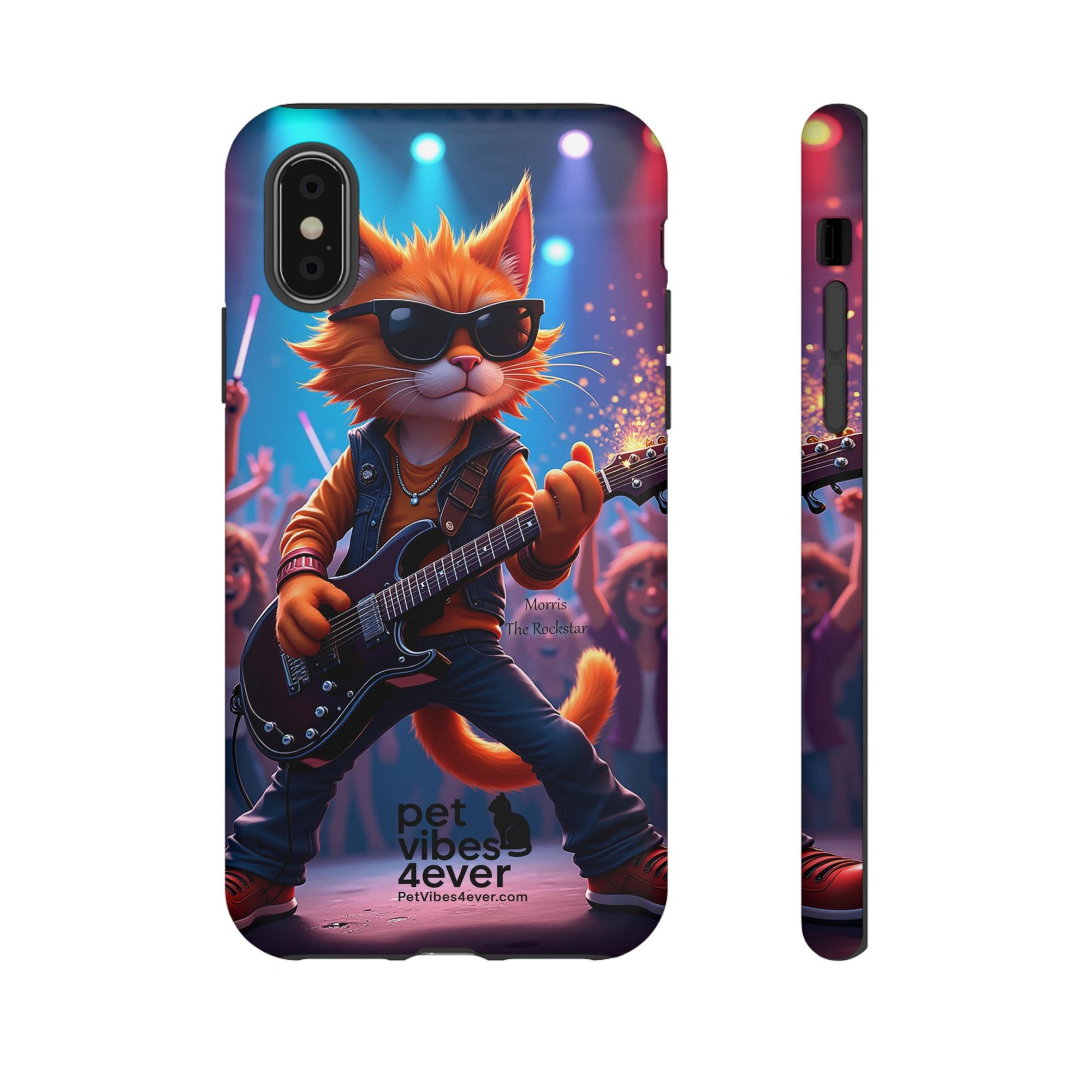 Rocking Cat Phone Case, Fun Cat Phone Cover, Cool Pet Vibes Gift, Music Lover Accessory, Unique Cat Phone Case
